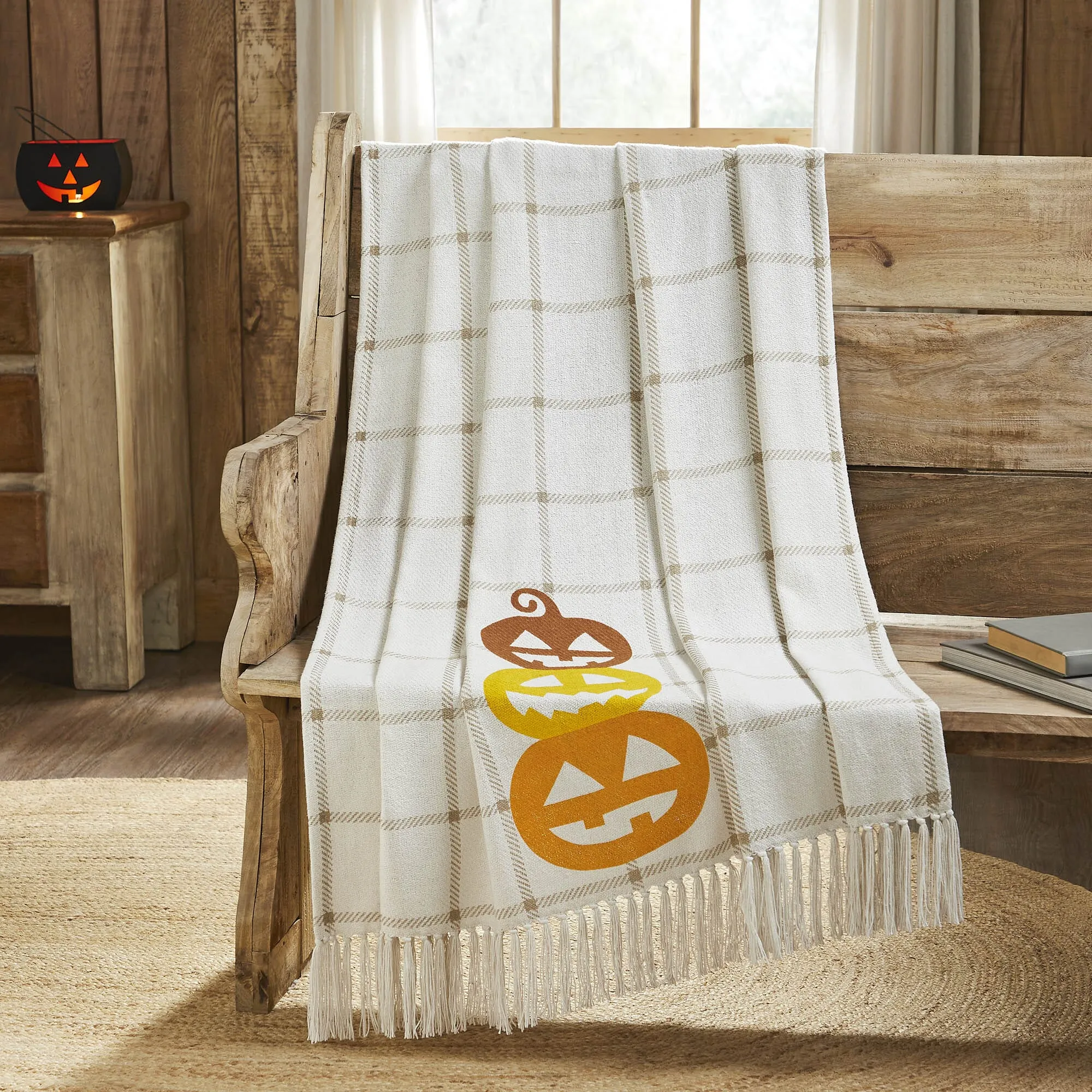Country Halloween Woven Throw