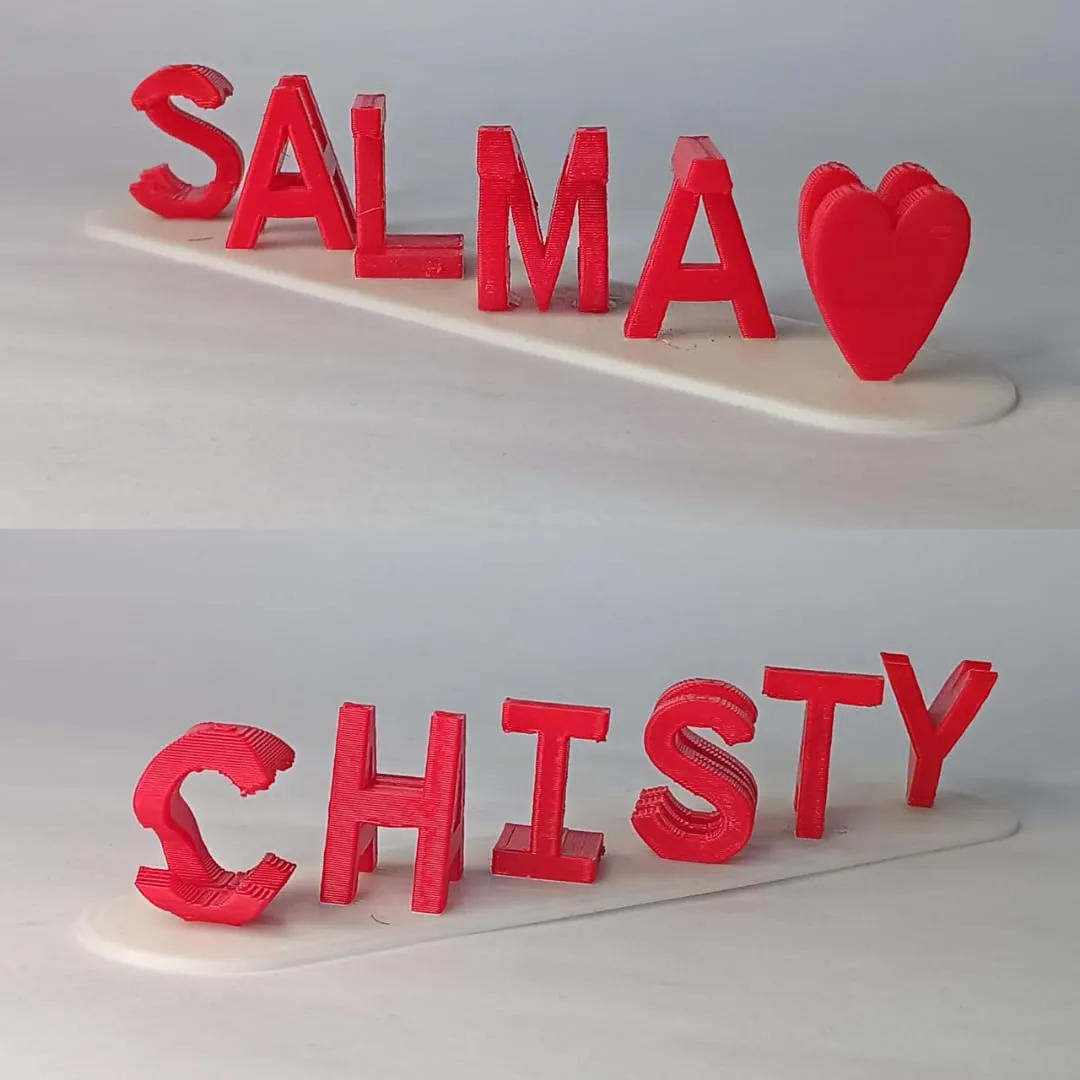 Couple Name (Two color) | Personalized Dual Name Illusion | 3D Flip Name Plate | Gift for Husband Wife Boyfriend, Valentine, Anniversary, Birthday, Wedding (4.5CM(Large)   Upto 6 Character)
