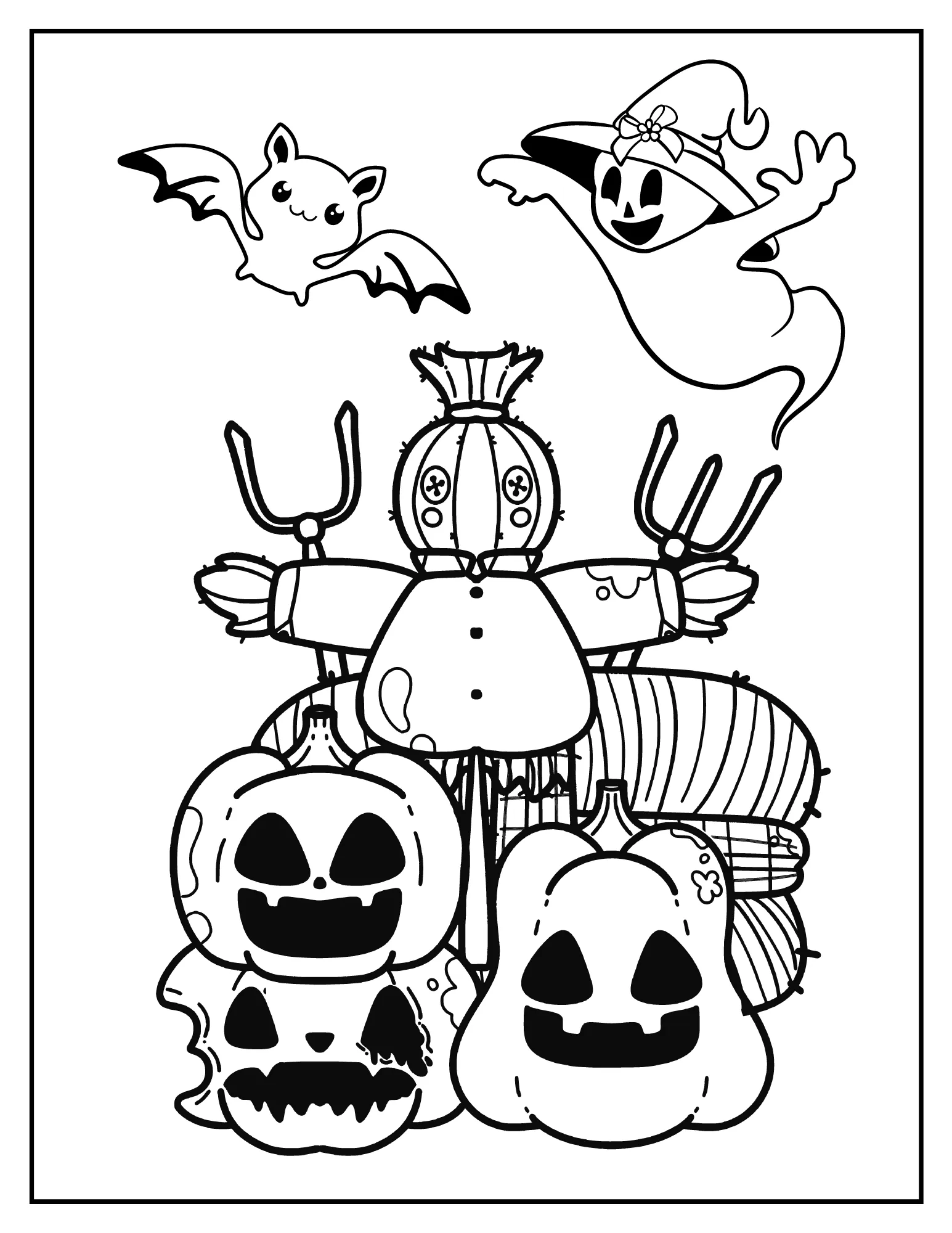 Creepy Colors: Celebrate Halloween Printable Coloring Book PDF