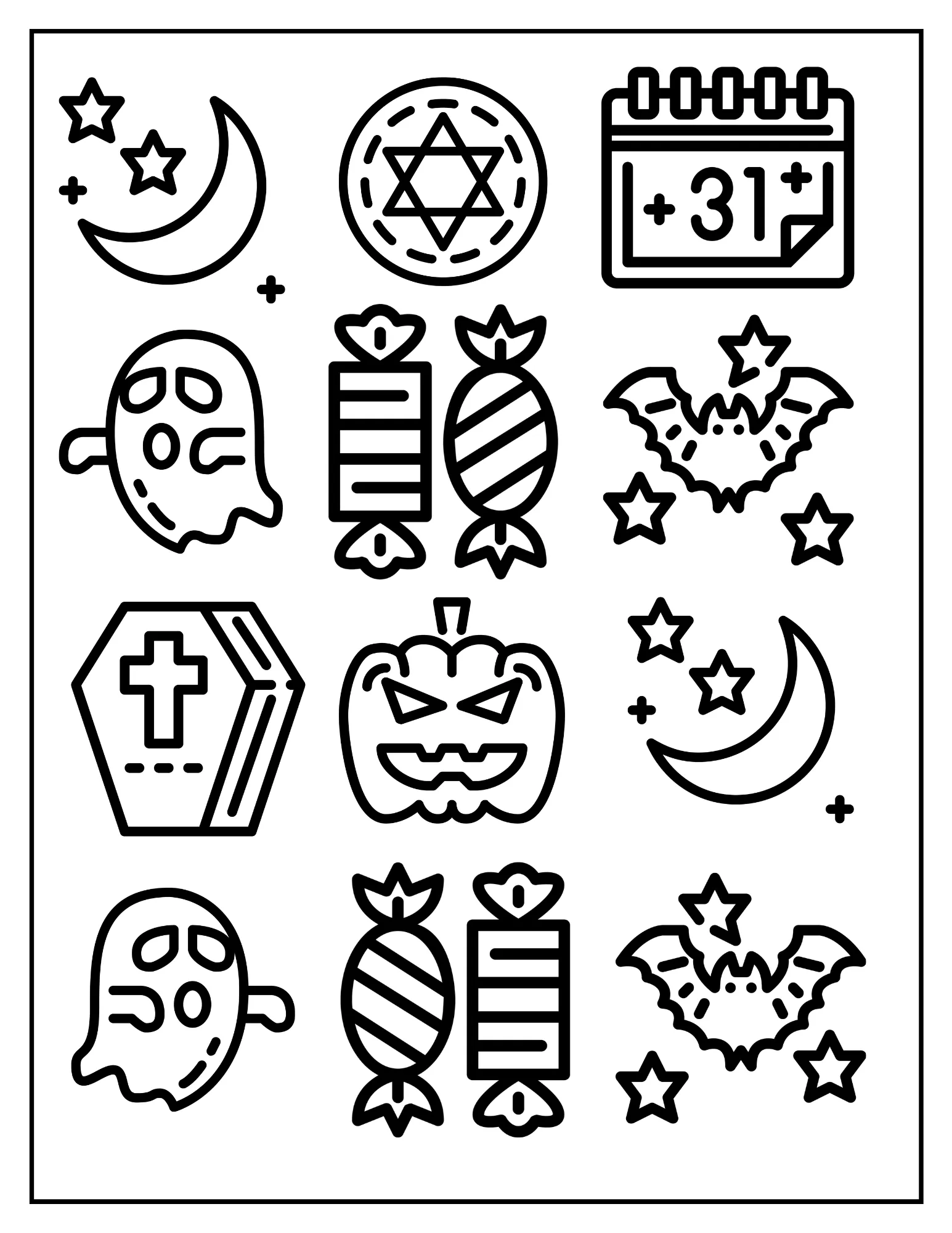 Creepy Colors: Celebrate Halloween Printable Coloring Book PDF