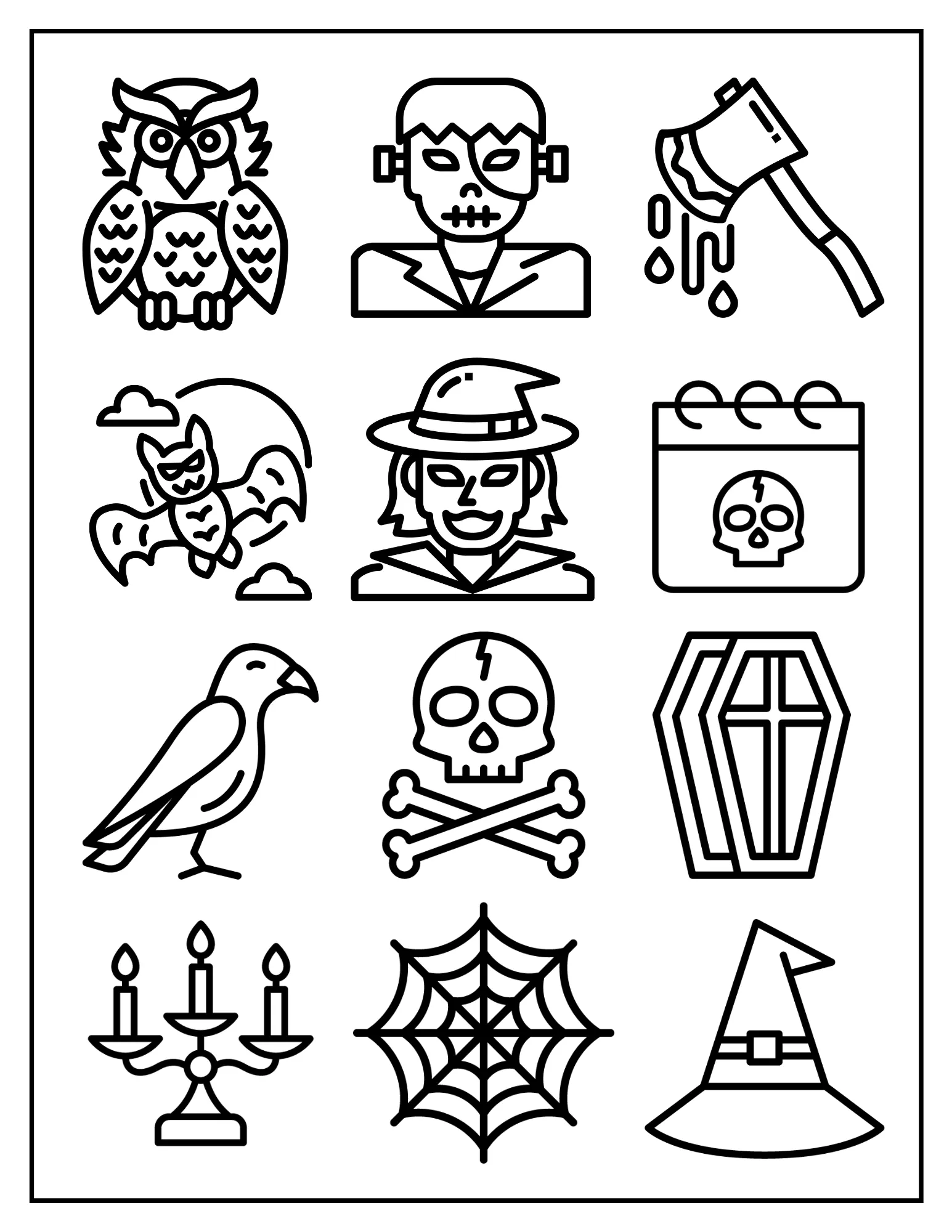 Creepy Colors: Celebrate Halloween Printable Coloring Book PDF
