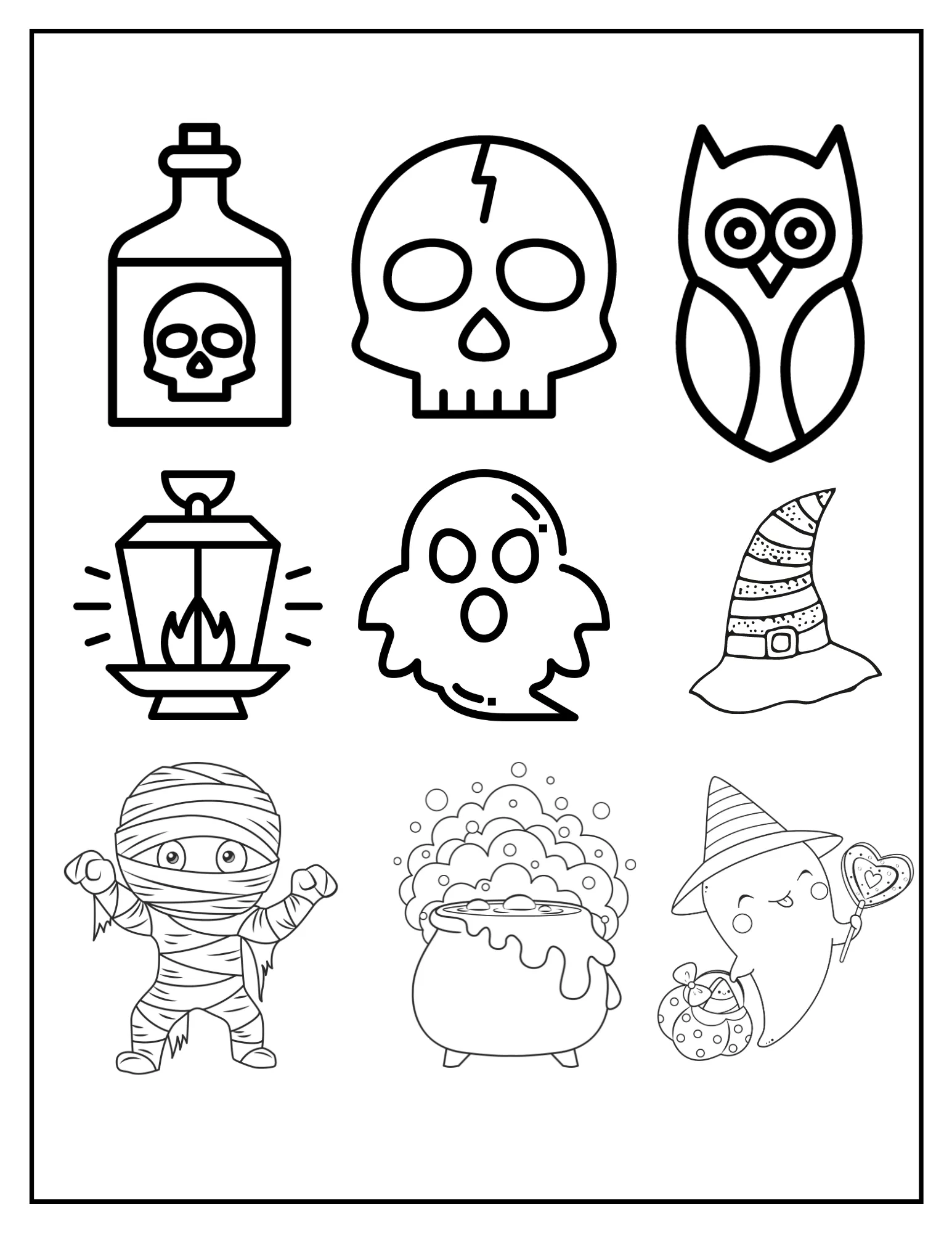 Creepy Colors: Celebrate Halloween Printable Coloring Book PDF