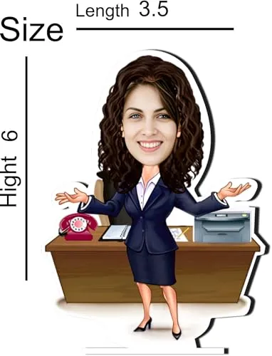 Customize Gifts Personalized Caricature with Your Changing face Office Professional Caricatures Set, (CARICATURE-07)