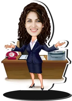 Customize Gifts Personalized Caricature with Your Changing face Office Professional Caricatures Set, (CARICATURE-07)