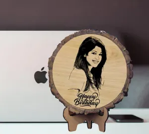 Customized Engraved Wooden Photo Frame Plaque with Text Engraving II Gift for Dad Brother Mother Friend Boyfriend II Best valentine Gift, Tabletop Rectangular (7 Inch)