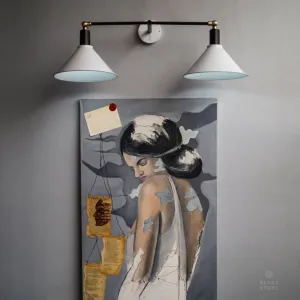 Cws113 Art Studio Double-Shade Lamp Wall Sconce