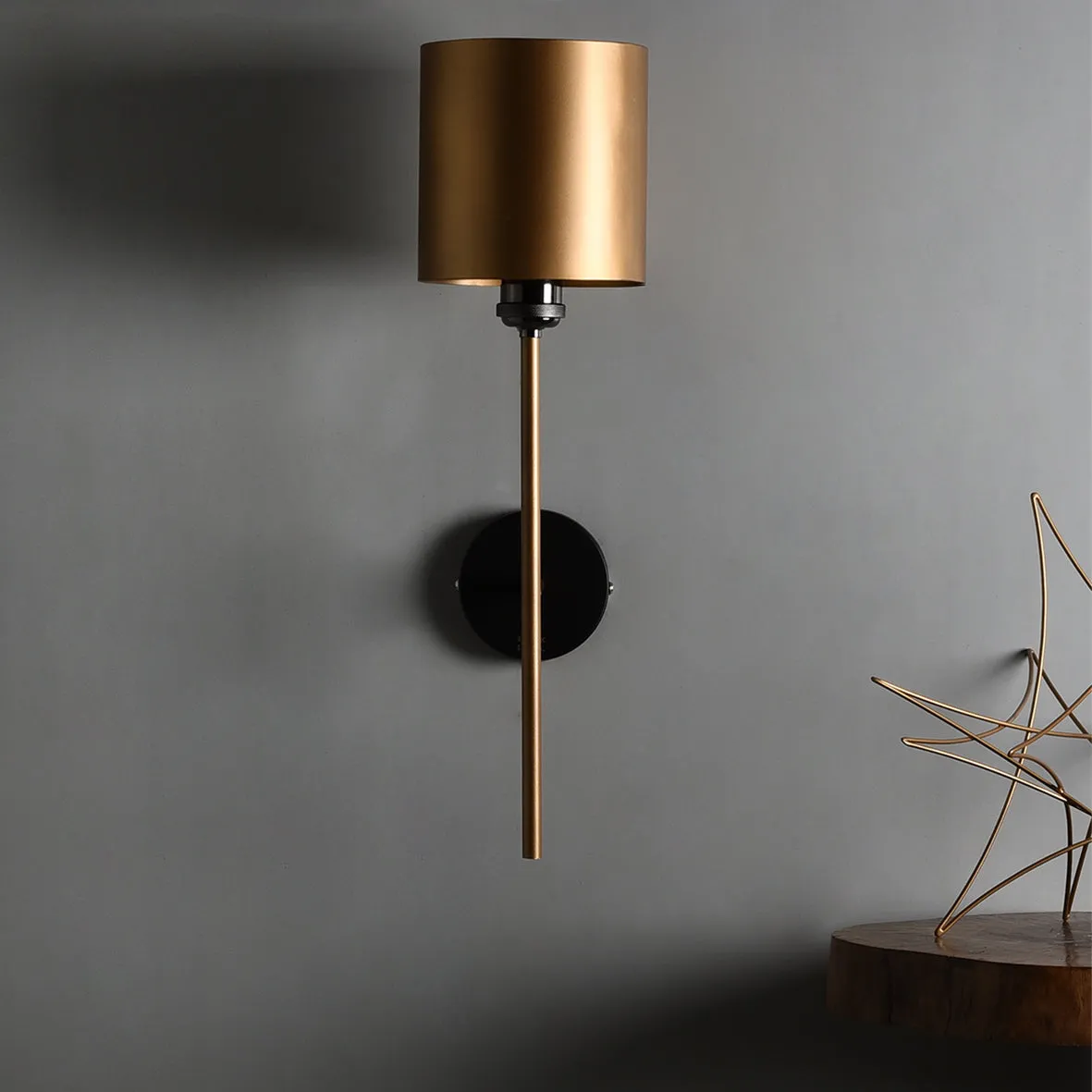 Cws148 Hand Carved Metal Wall Lamp
