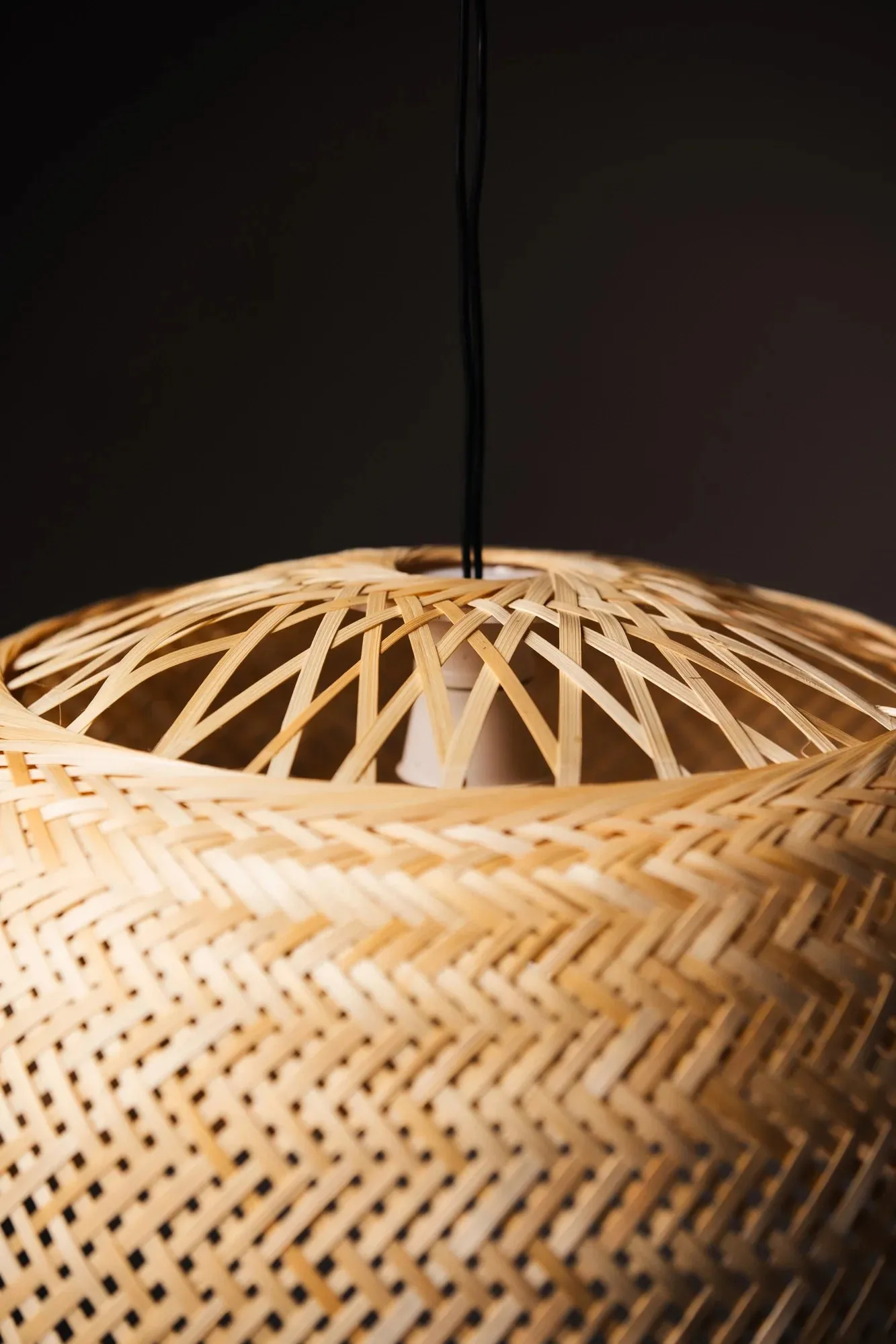 Dome Shape Pendant Bamboo Lampshade