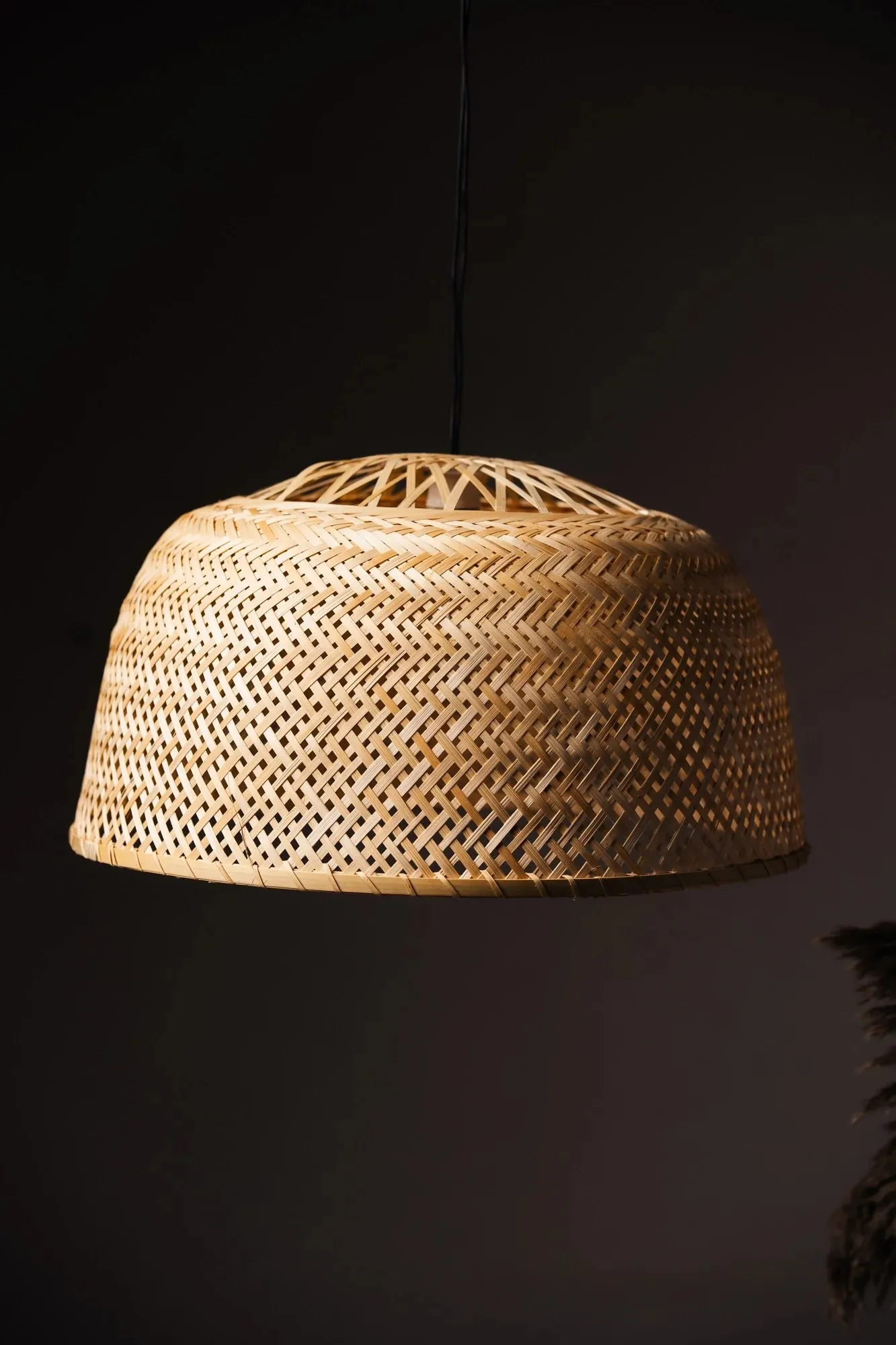 Dome Shape Pendant Bamboo Lampshade