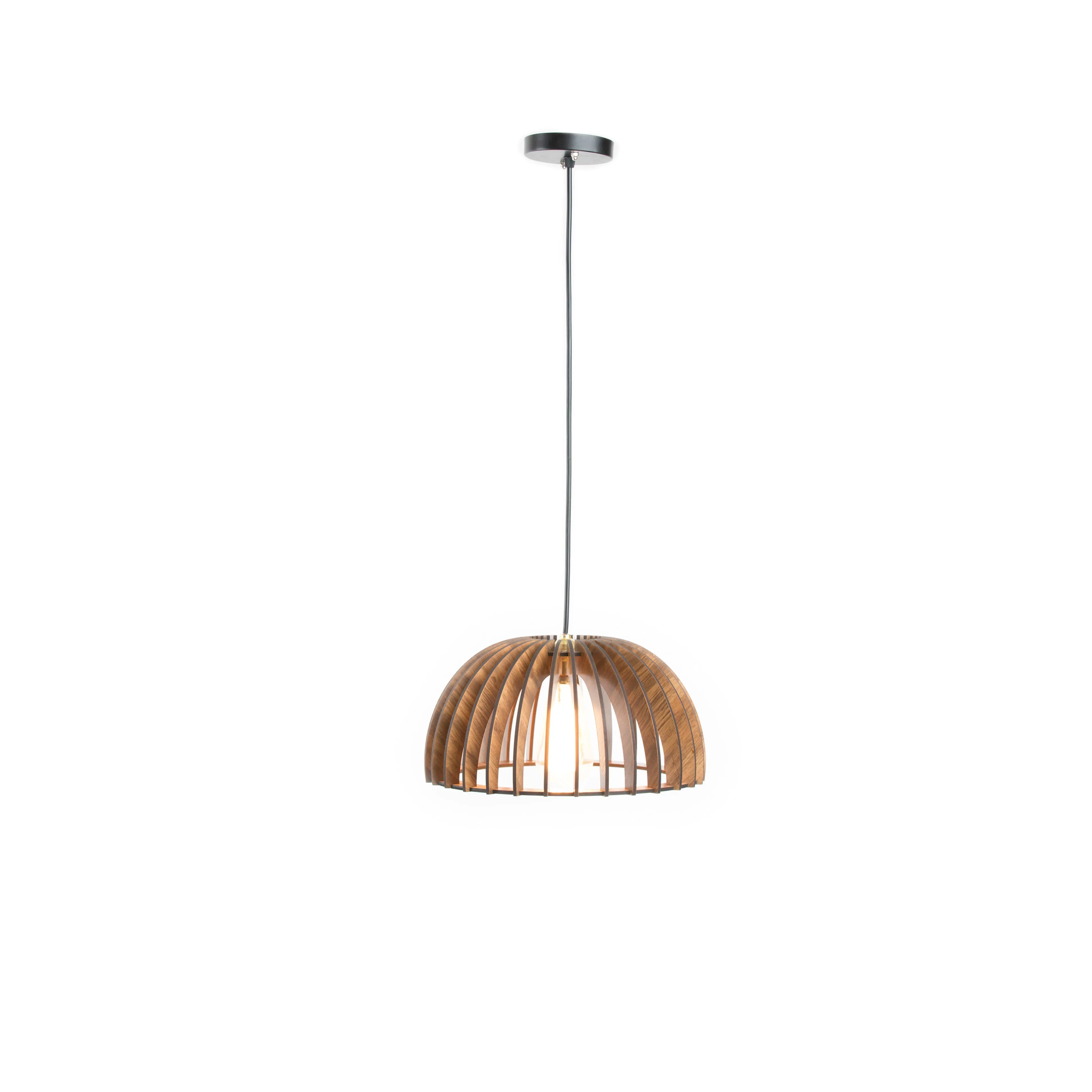 Dome Style Wooden Ceiling Lamp