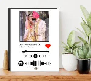 DON'T JUDGE ME Customised/Personalised Photo and song Spotify Plaque With Steel Removable Stand | Gift | Birthday | Anniversary (White, Acrylic, 5 x 7 Inches)