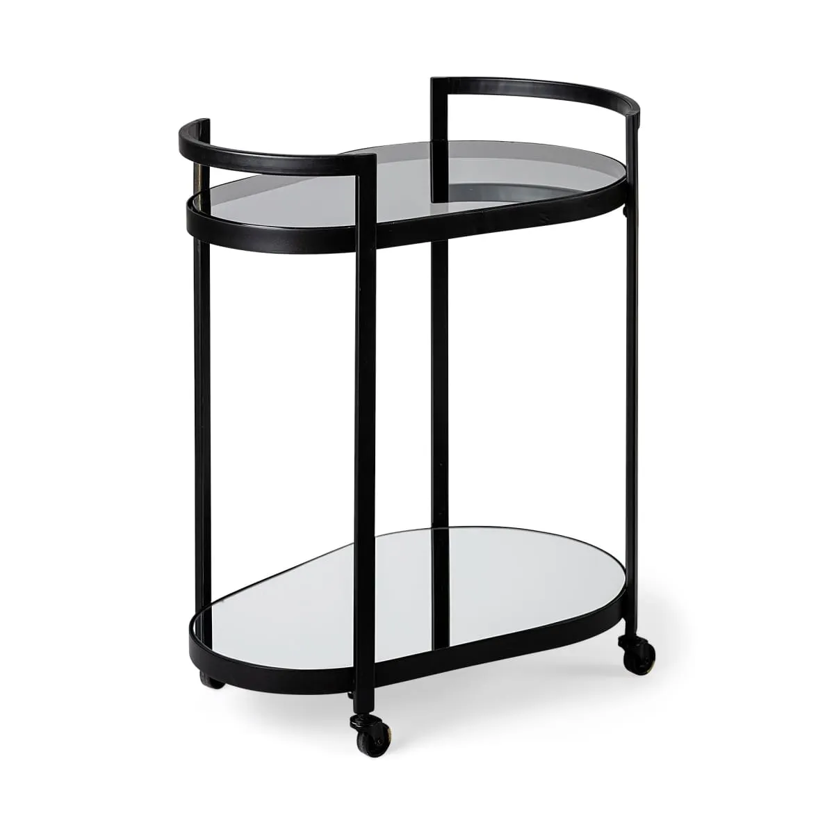 Eleonore Bar Cart Black Metal | Glass