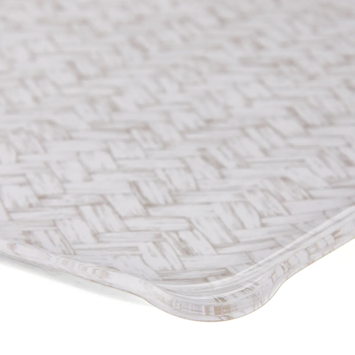 Fabric Tray Large Basketweave Beige