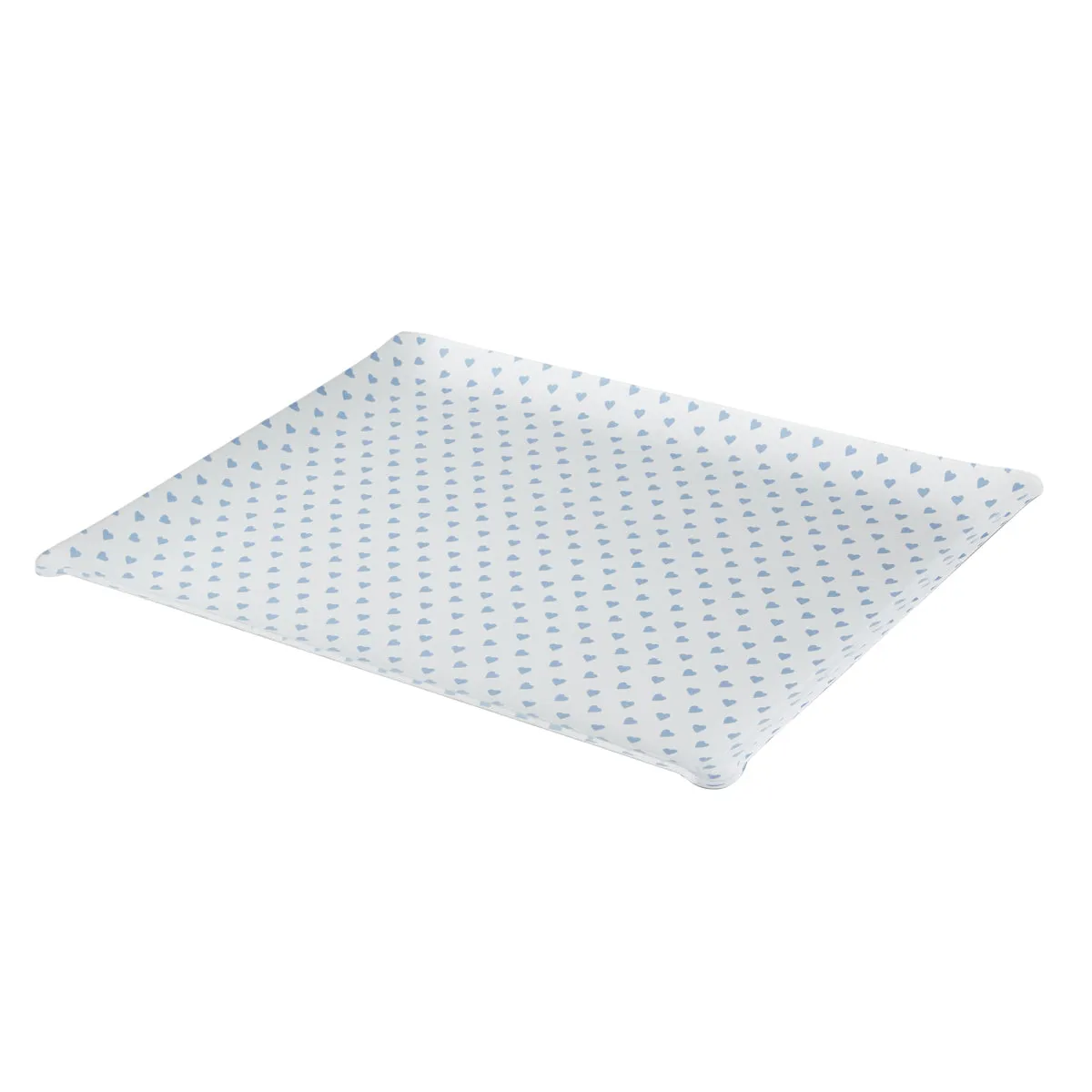 Fabric Tray Large Heart Blue