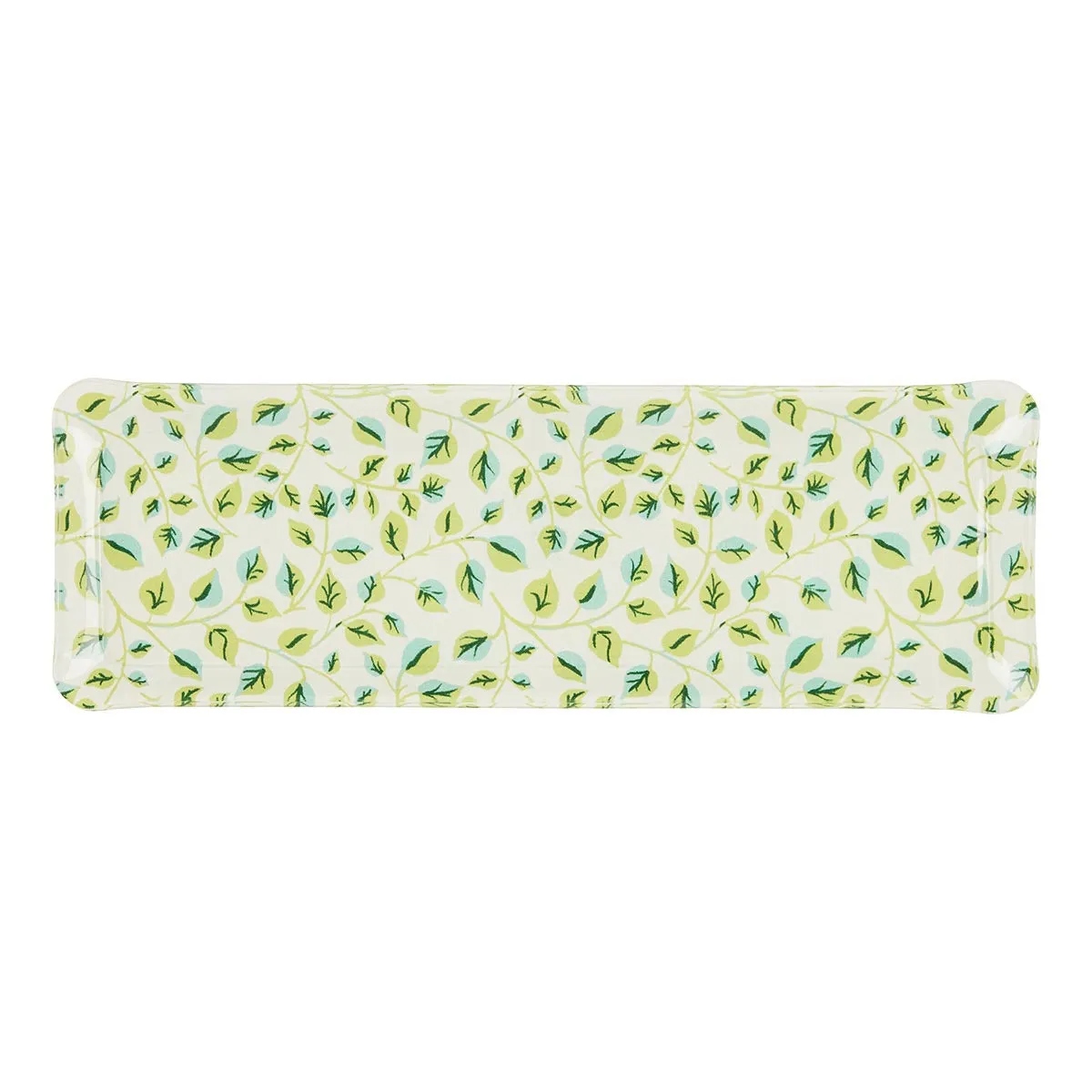 Fabric Tray Oblong Swirl Leaf
