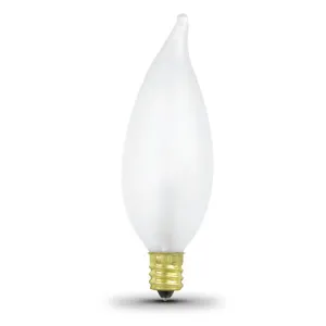 Feit Electric 40-Watt Frost Flame Tip Incandescent Light Bulb (2-Pack)