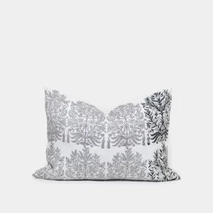 Fleur Gray Pillow 19" x 26"