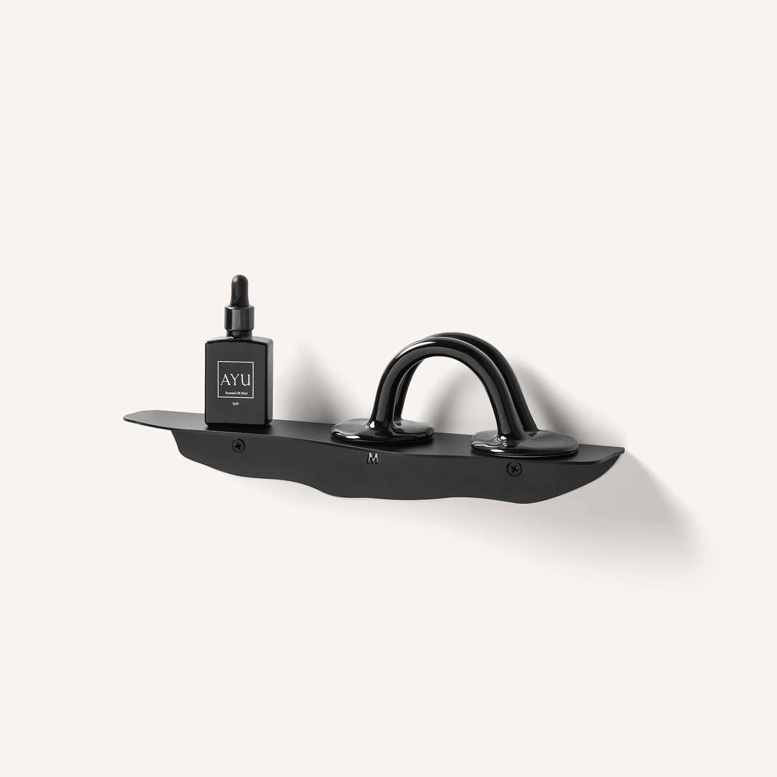 Fold Wavy Shelf 35cm - Black