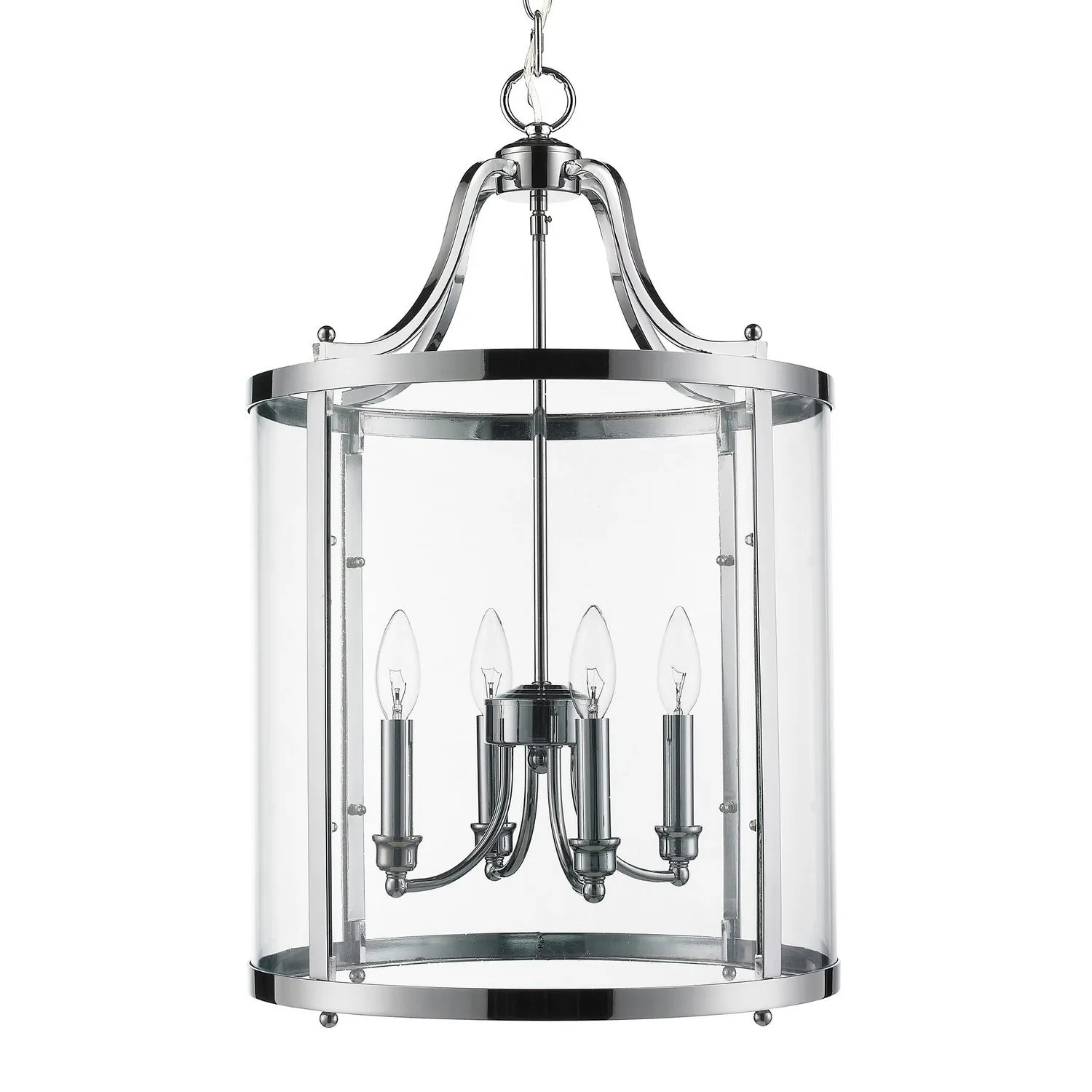 Four Light Pendant from the Payton CH Collection in Chrome Finish by Golden