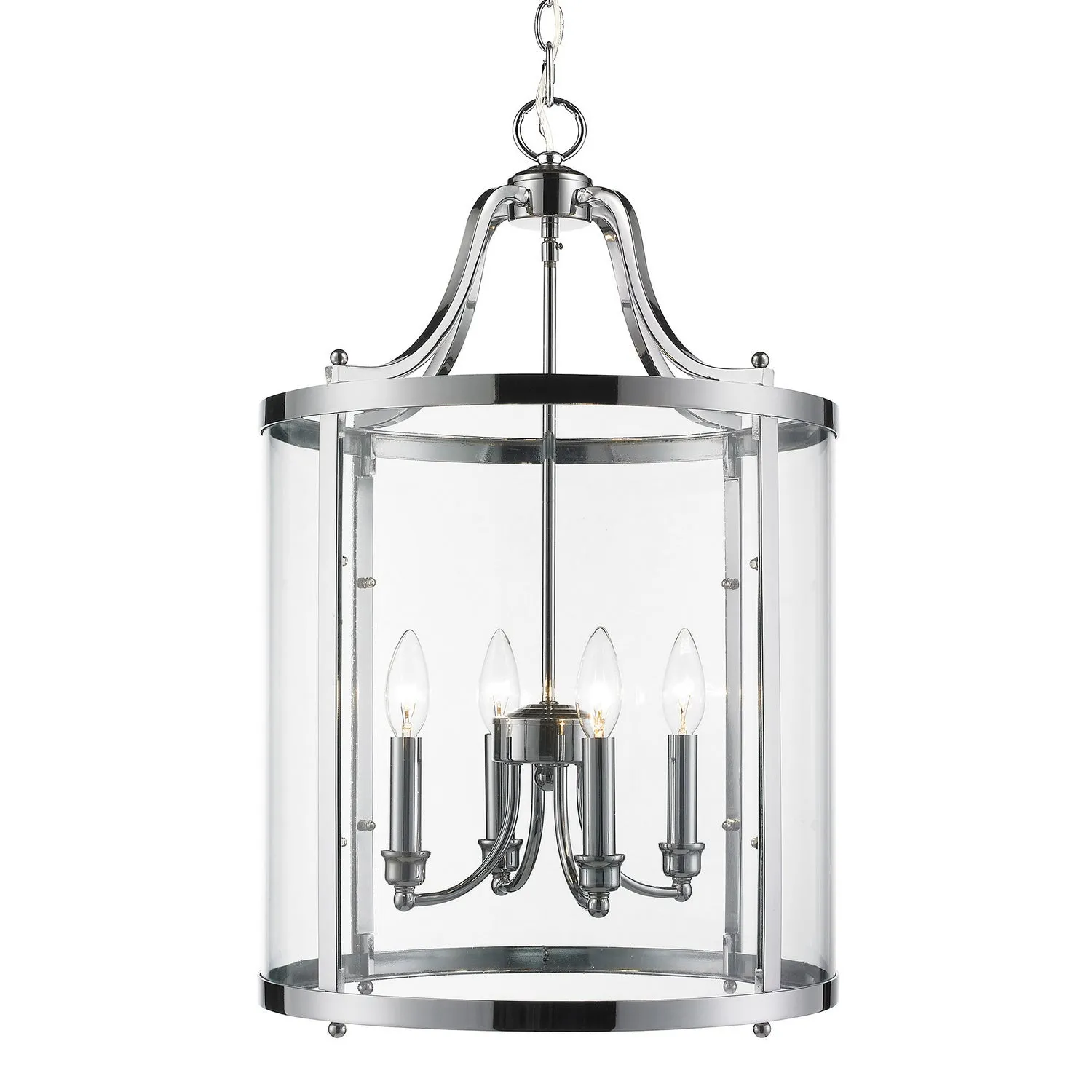 Four Light Pendant from the Payton CH Collection in Chrome Finish by Golden