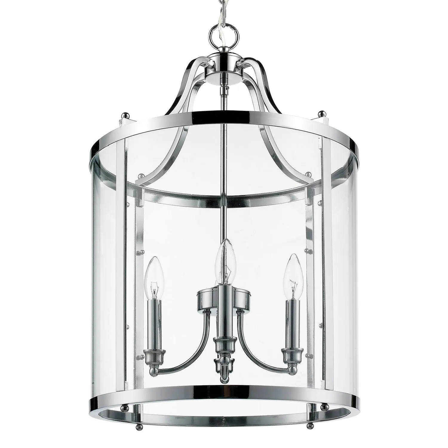 Four Light Pendant from the Payton CH Collection in Chrome Finish by Golden