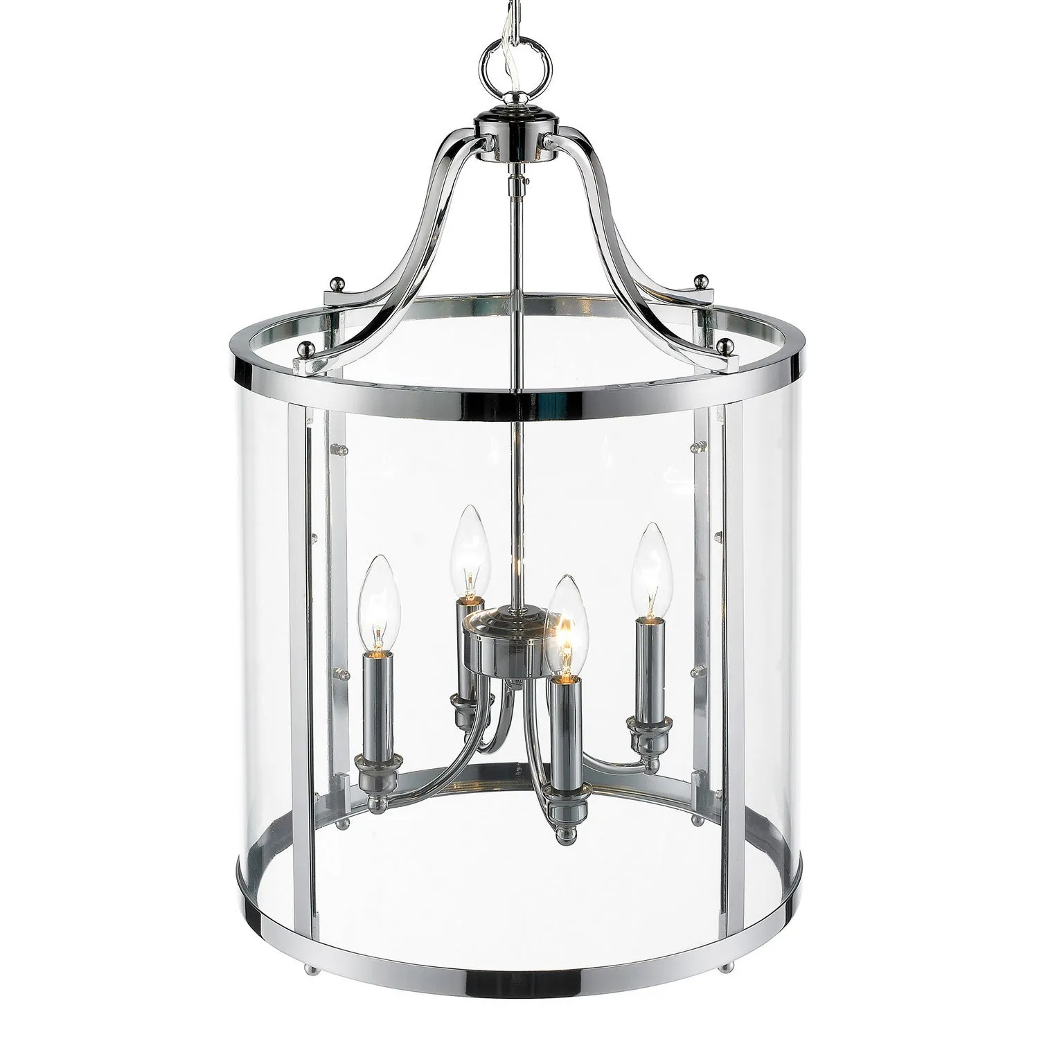 Four Light Pendant from the Payton CH Collection in Chrome Finish by Golden