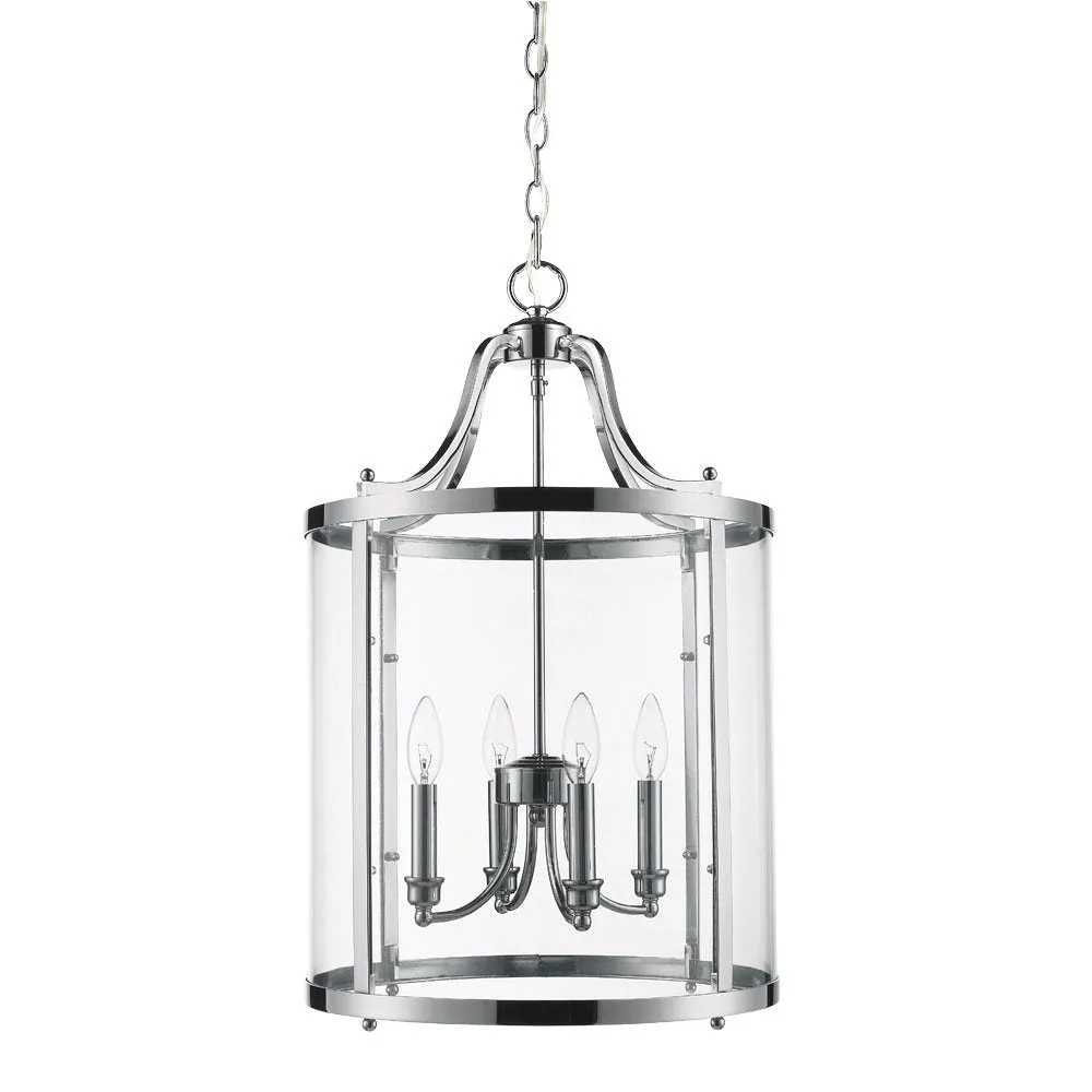 Four Light Pendant from the Payton CH Collection in Chrome Finish by Golden