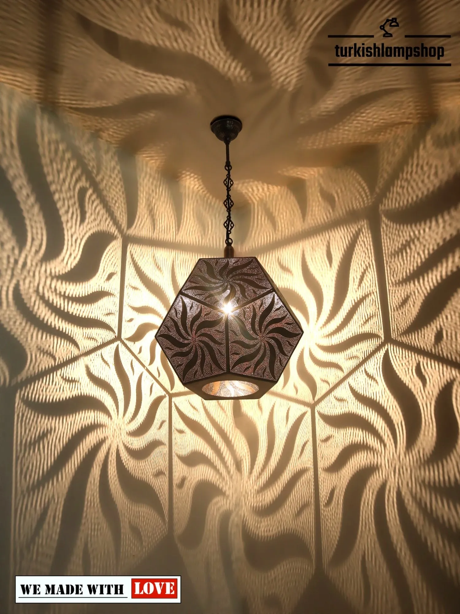 Hallway Lamp Moroccan Lantern Light Pattern Shadow