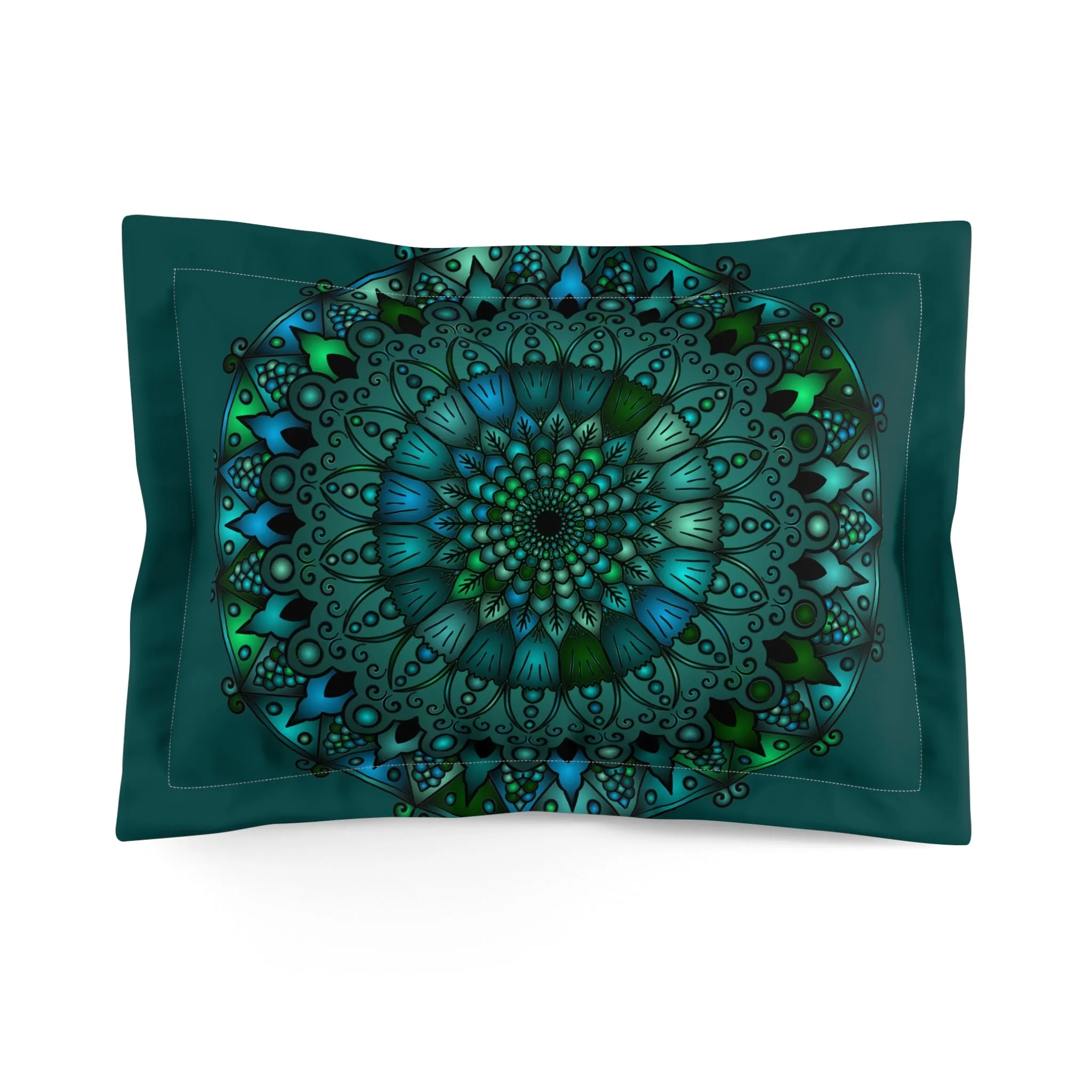 Handmade Mandala Design Microfiber Pillow Sham