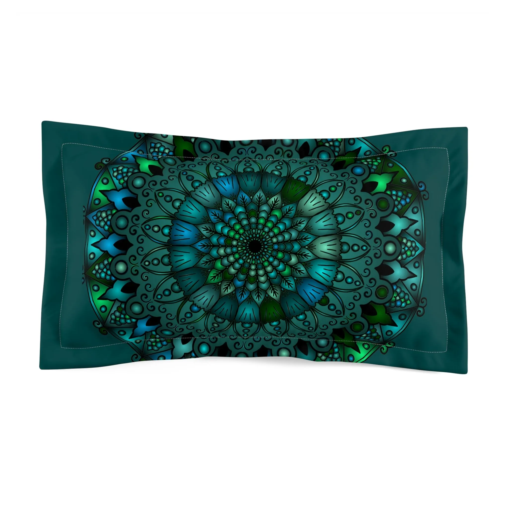 Handmade Mandala Design Microfiber Pillow Sham