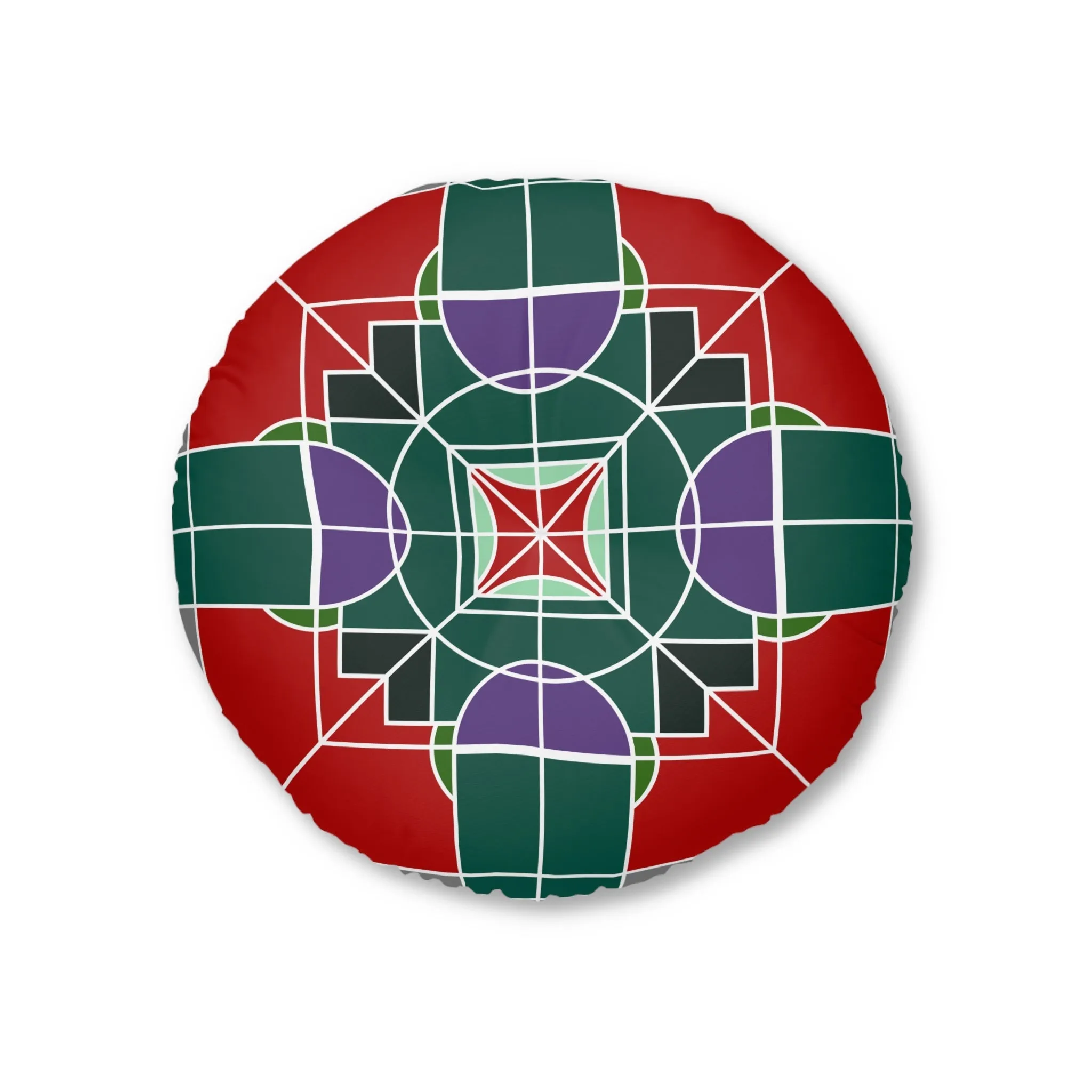 Handmade Mandala Floor Cushion - Tufted Round Pillow