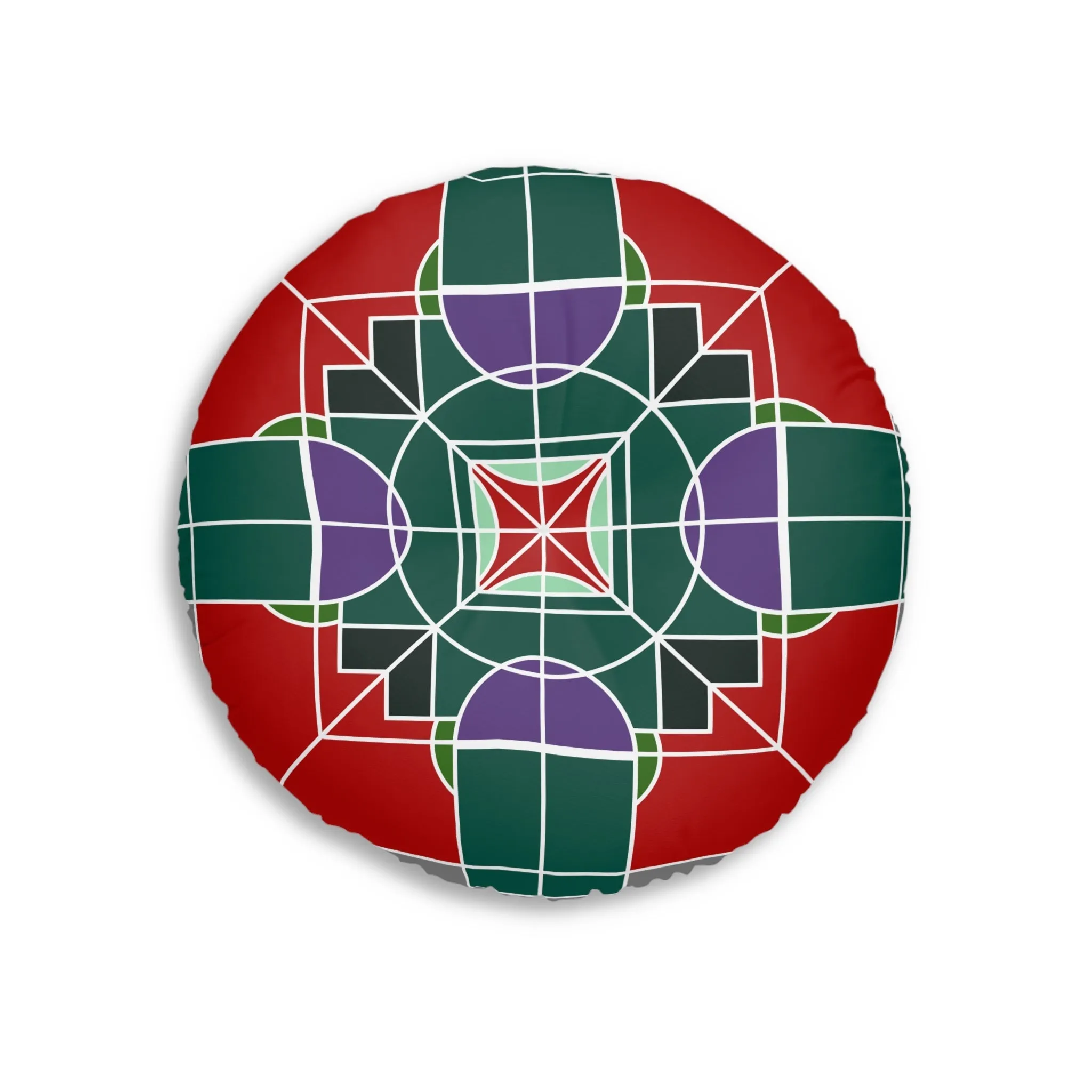Handmade Mandala Floor Cushion - Tufted Round Pillow