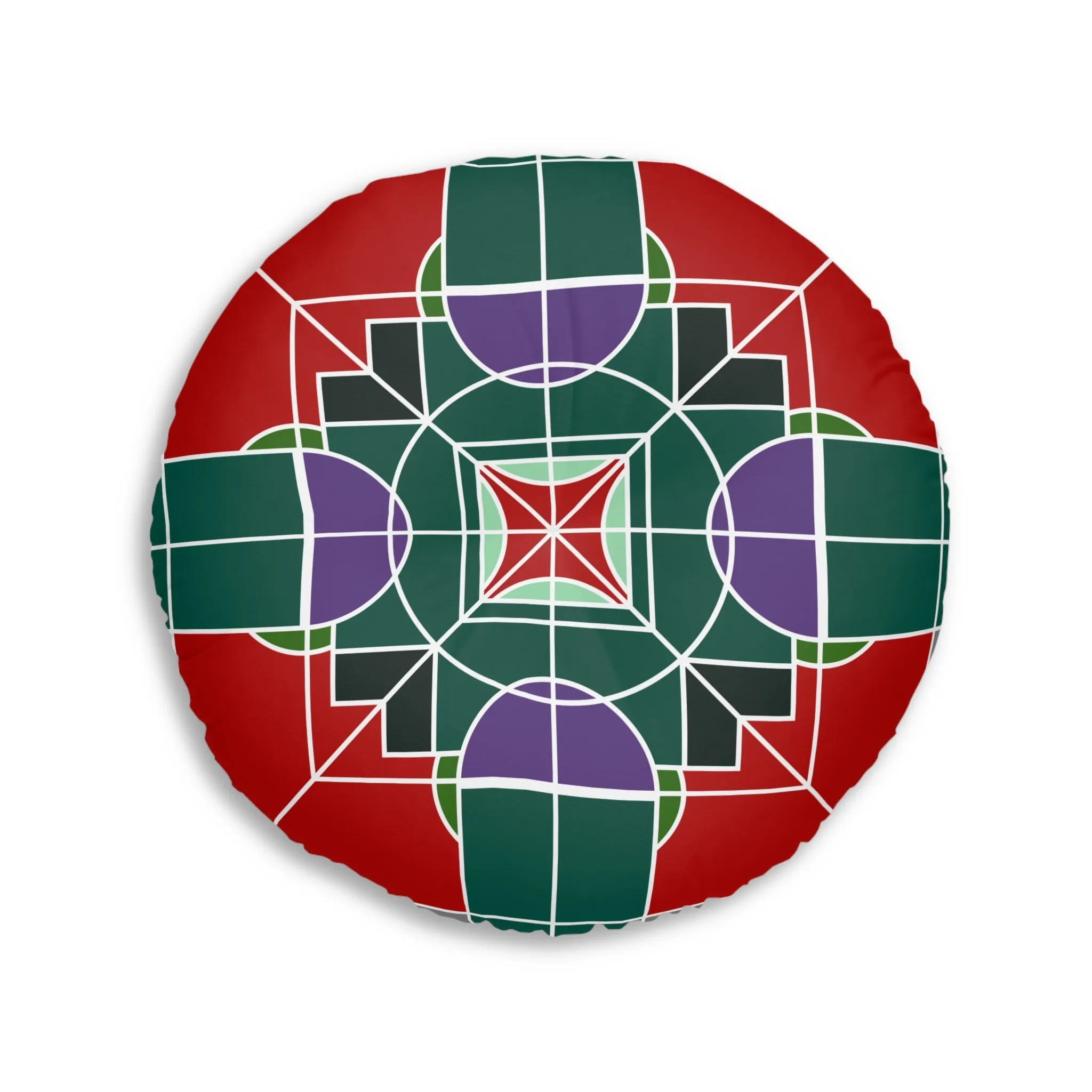 Handmade Mandala Floor Cushion - Tufted Round Pillow