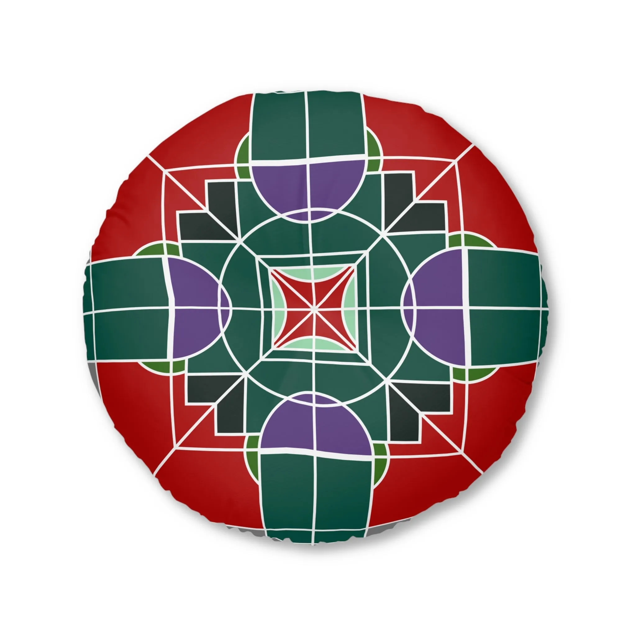 Handmade Mandala Floor Cushion - Tufted Round Pillow