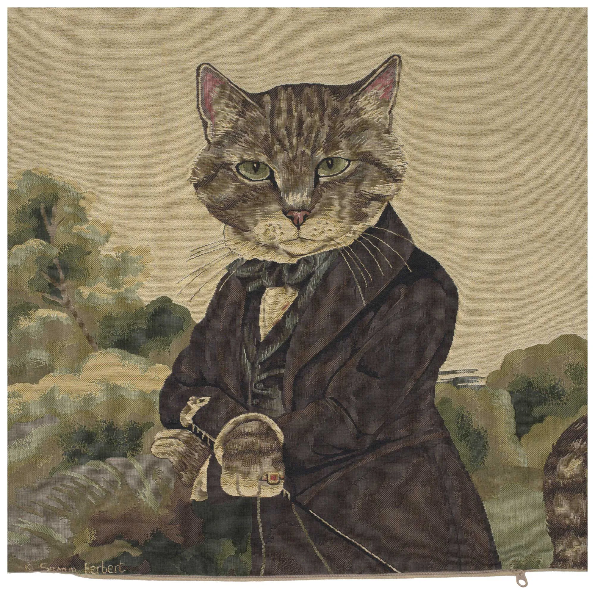 Herbert Cats A European Cushion Cover by Susan Herbert