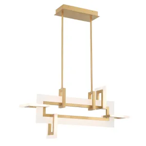 Inizio 33 in. LED Chandelier Gold Finish