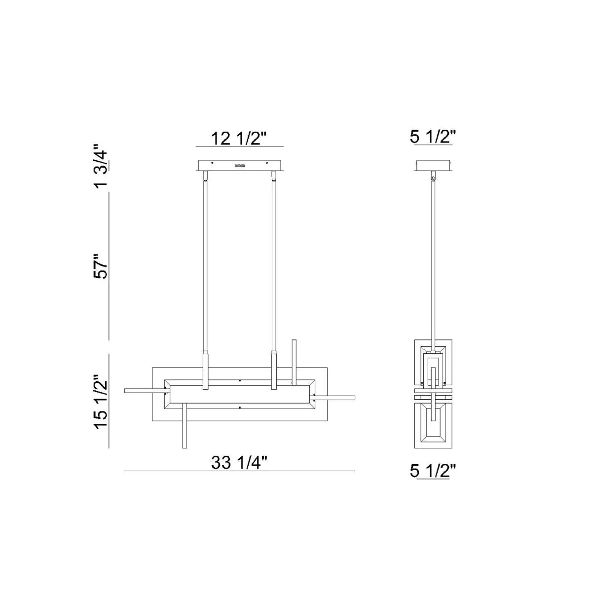 Inizio 33 in. LED Chandelier Gold Finish