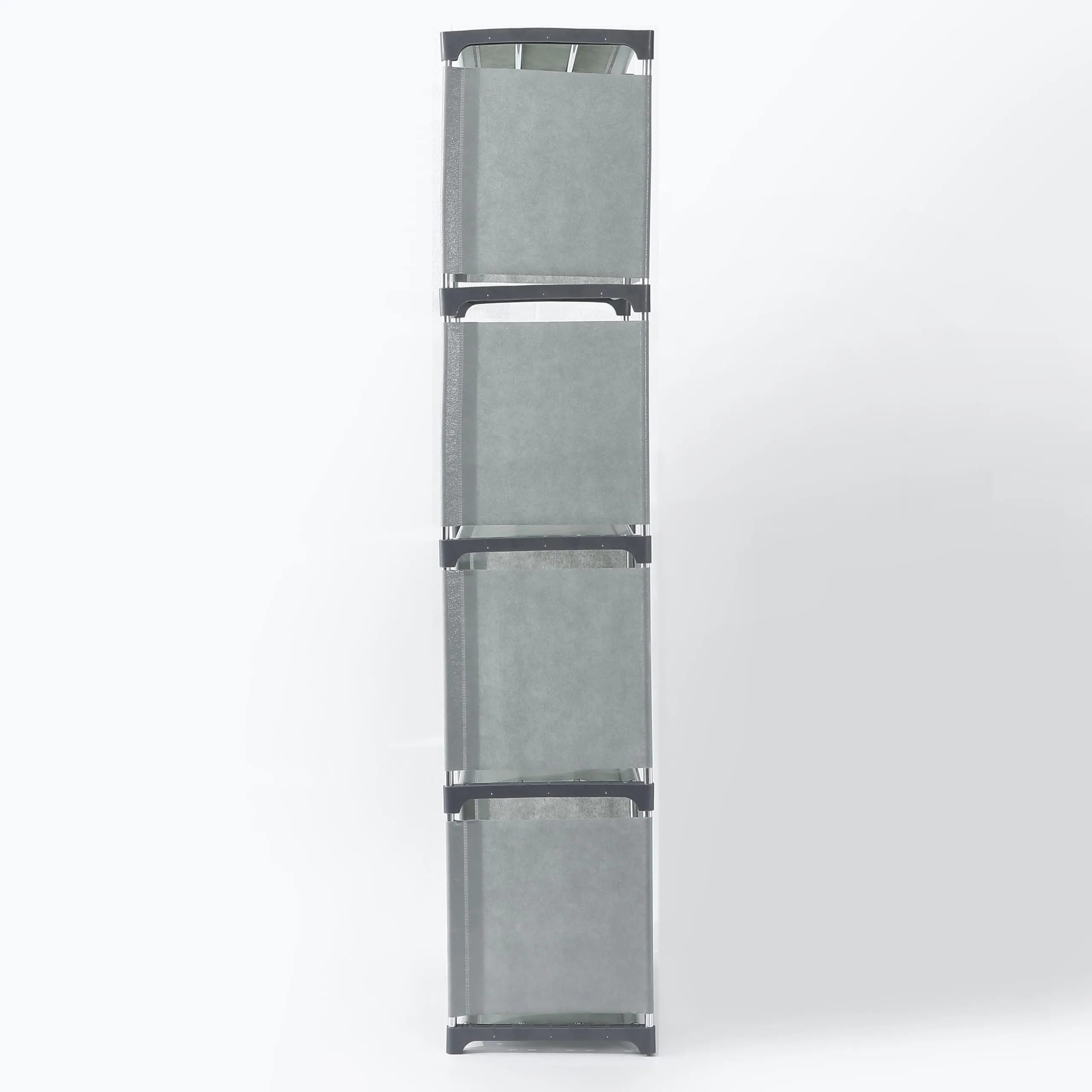 Kuber Industries (Pack of 6) 5 Layer Book Rack | Book Cabinet Shelves for Bedroom Office Living Room | Storage Shelve for Books Storage Organizer | Adjustable Shelf Rack | SJ05G | Grey