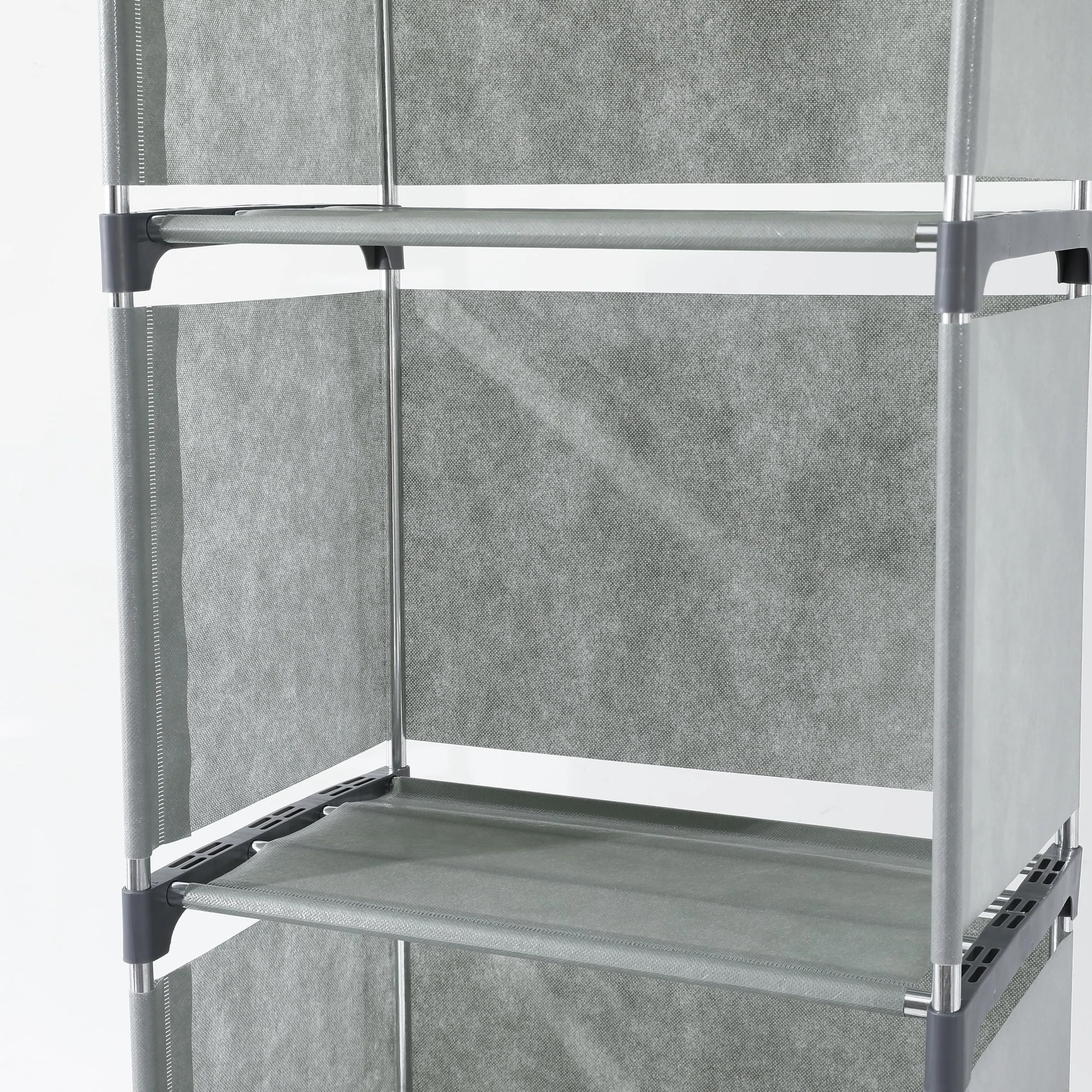 Kuber Industries (Pack of 6) 5 Layer Book Rack | Book Cabinet Shelves for Bedroom Office Living Room | Storage Shelve for Books Storage Organizer | Adjustable Shelf Rack | SJ05G | Grey