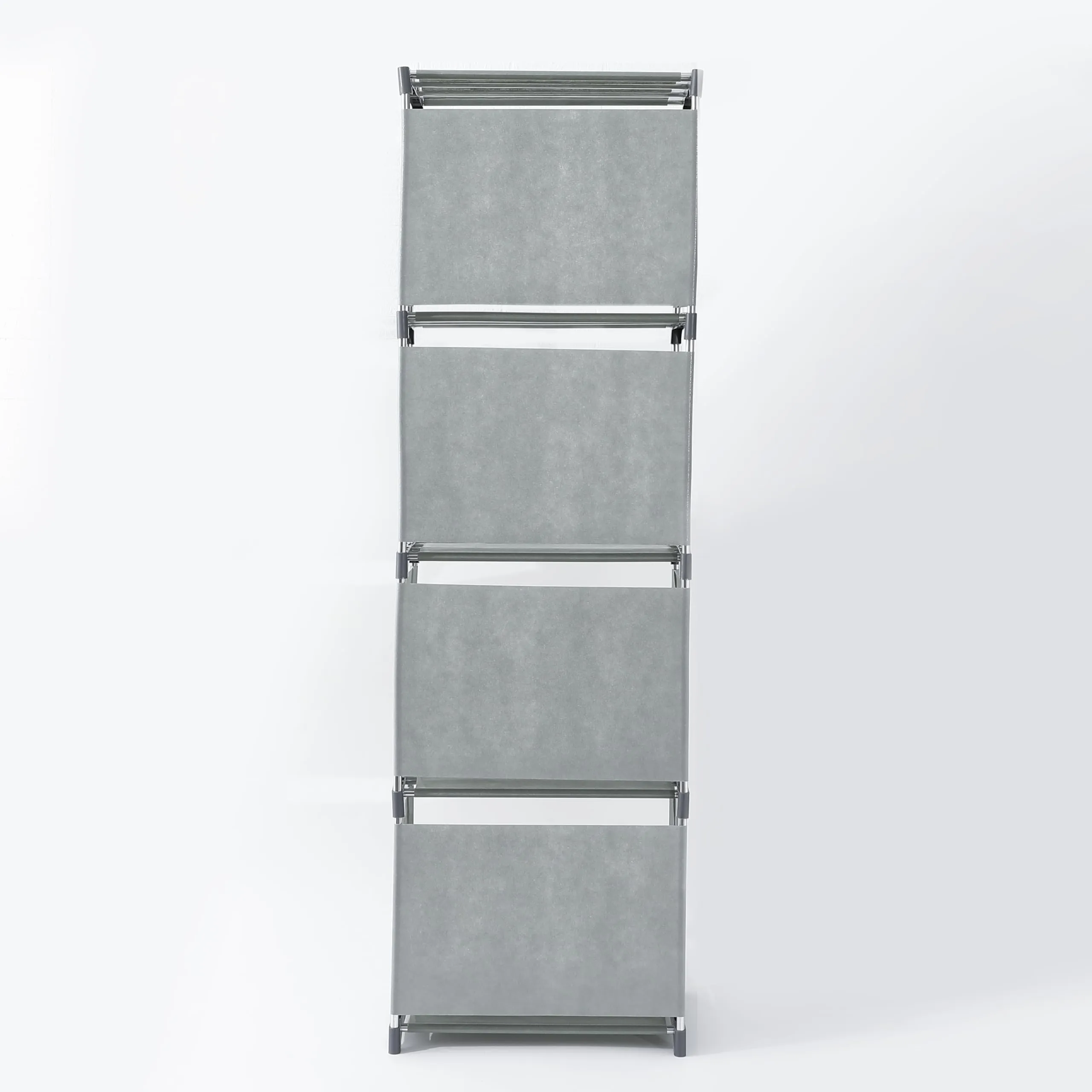Kuber Industries (Pack of 6) 5 Layer Book Rack | Book Cabinet Shelves for Bedroom Office Living Room | Storage Shelve for Books Storage Organizer | Adjustable Shelf Rack | SJ05G | Grey