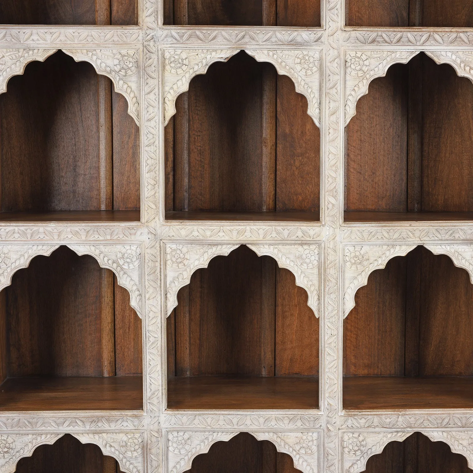 Limed Mango Wood Display Shelf