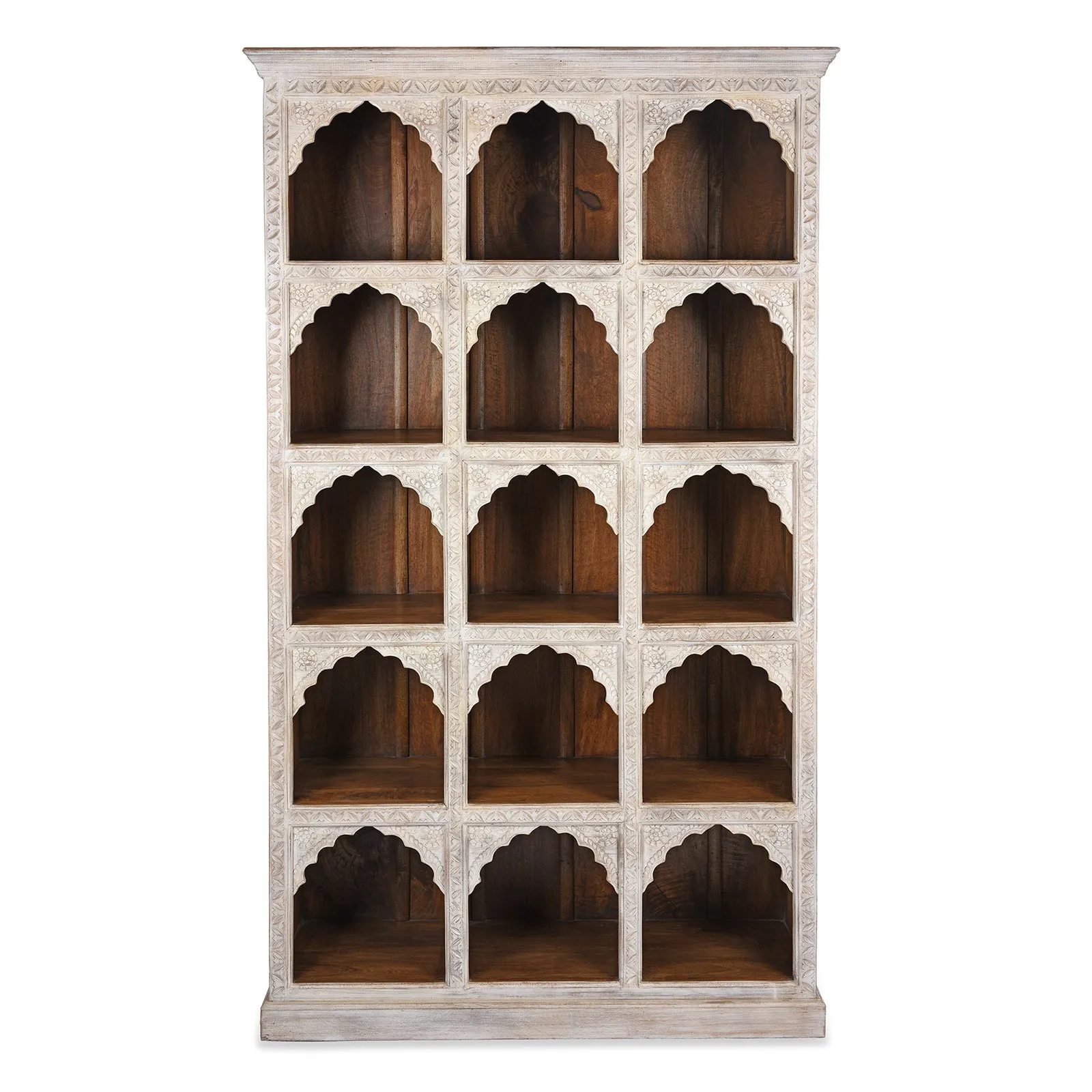 Limed Mango Wood Display Shelf