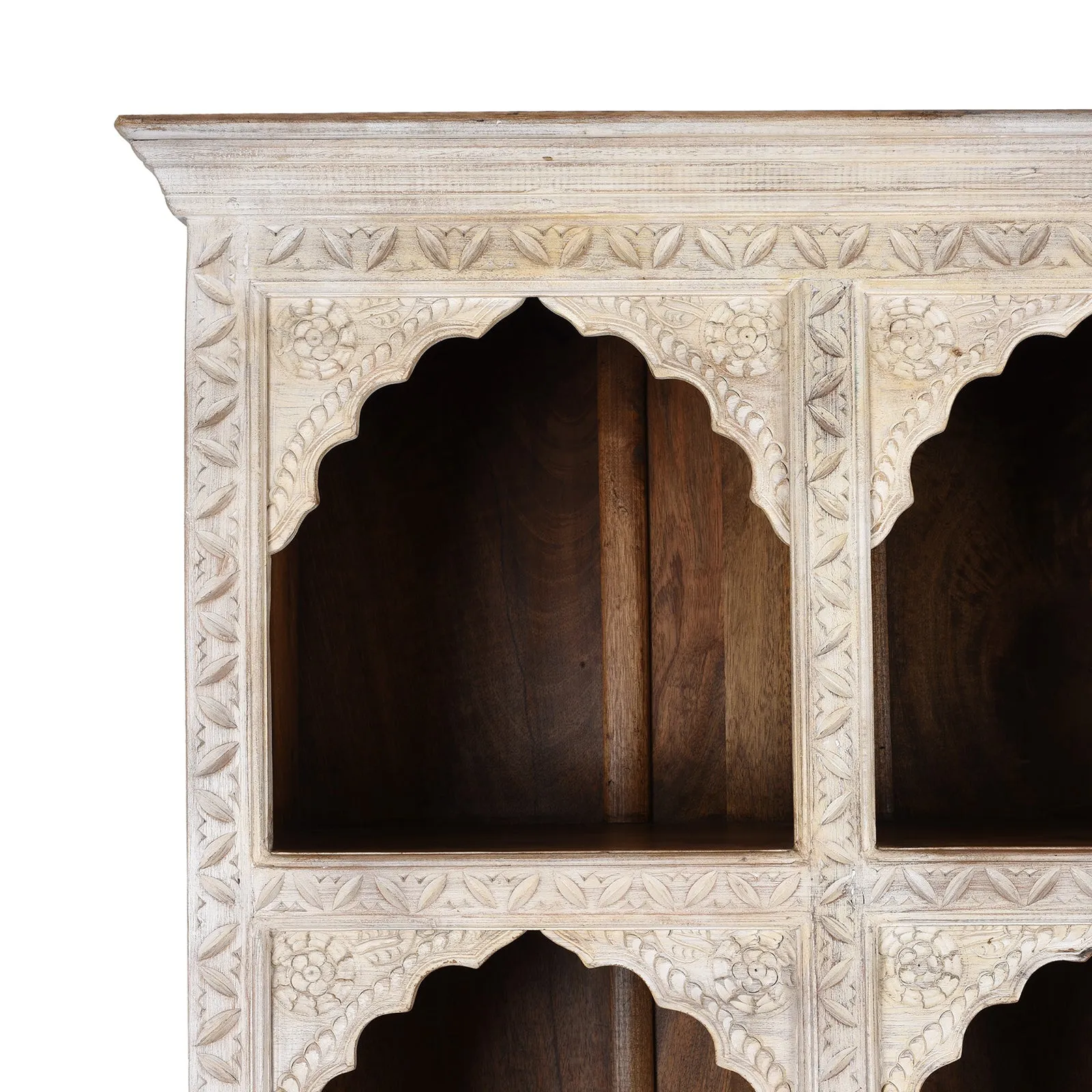 Limed Mango Wood Display Shelf