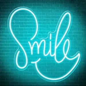 Lovely Bright Light Blue Smile LED Night Light Room Wall Decoration