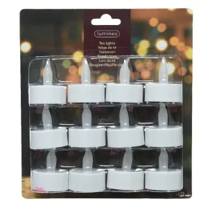 Lumineo 4.6cm LED Battery Operated Flickering Flame Tealights (Set of 12)