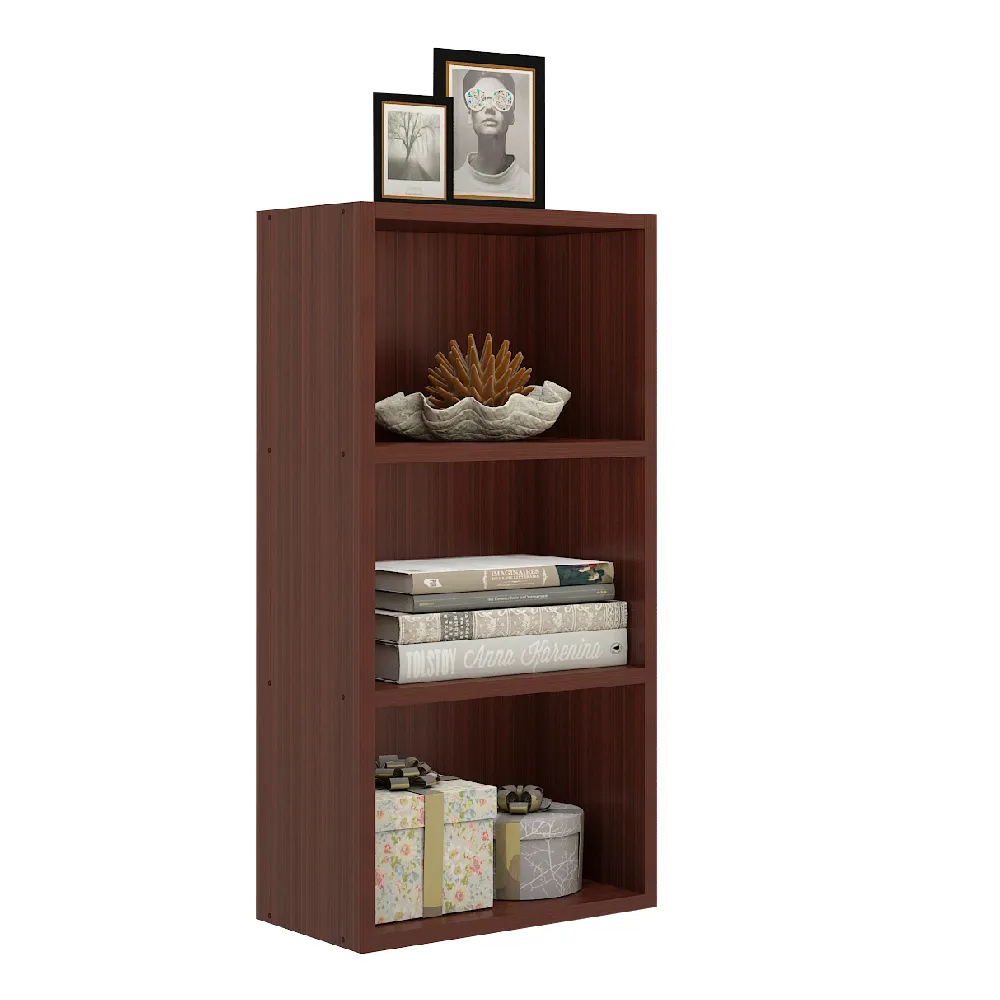 Matrix Bookcase / Home Decor / Storage Shelves / Kids Book Rack (3-Tier, Mahogany)