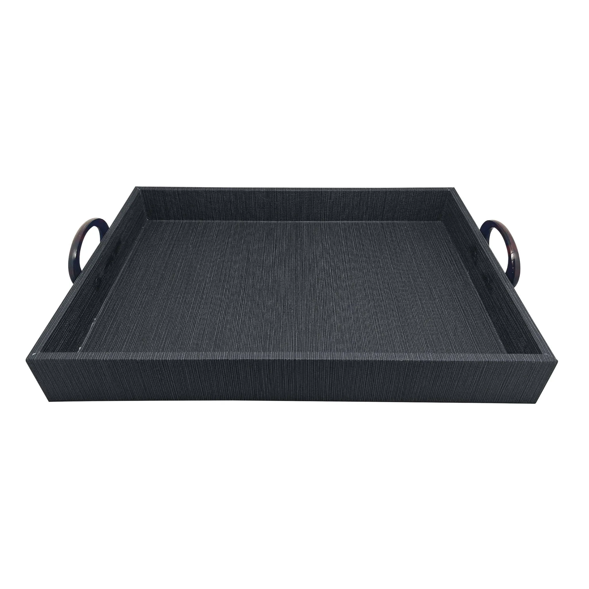 Midnight Tortoise Handled Large Tray
