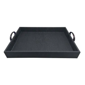 Midnight Tortoise Handled Large Tray