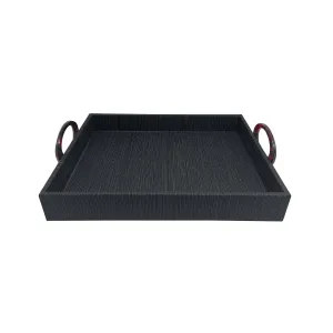 Midnight Tortoise Handled Small Tray