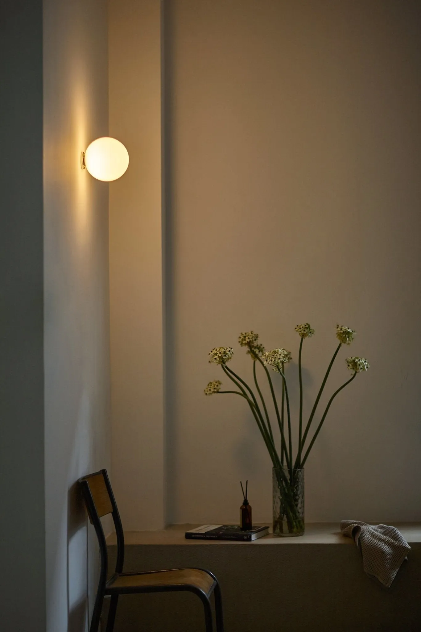 Milk Glass Globe Sconces